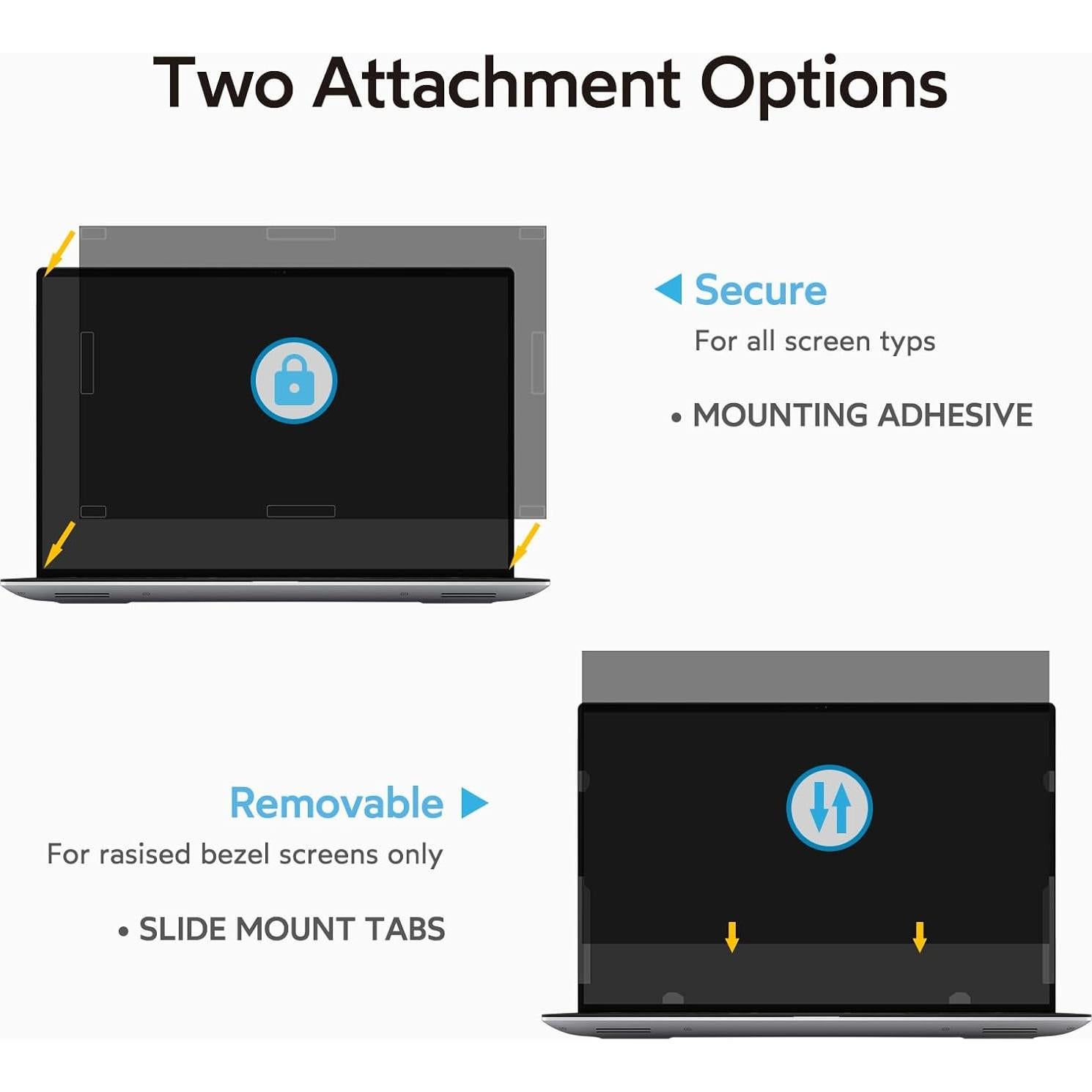Filtro de Pantalla de Privacidad 14" MOBDIK Antirreflejo UV - Paquete de 2