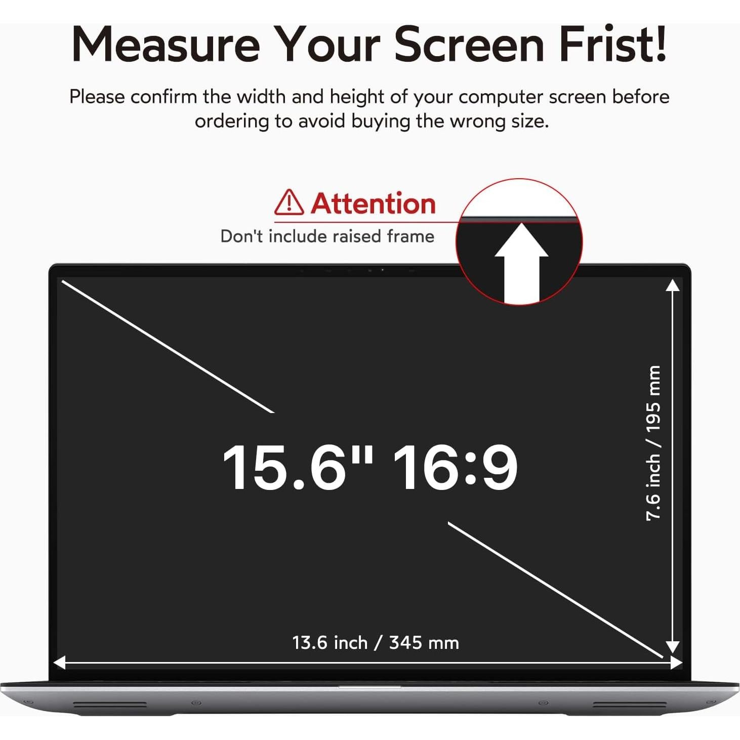 Filtro de Privacidad BERSEM 15.6" Anti Reflejo y UV