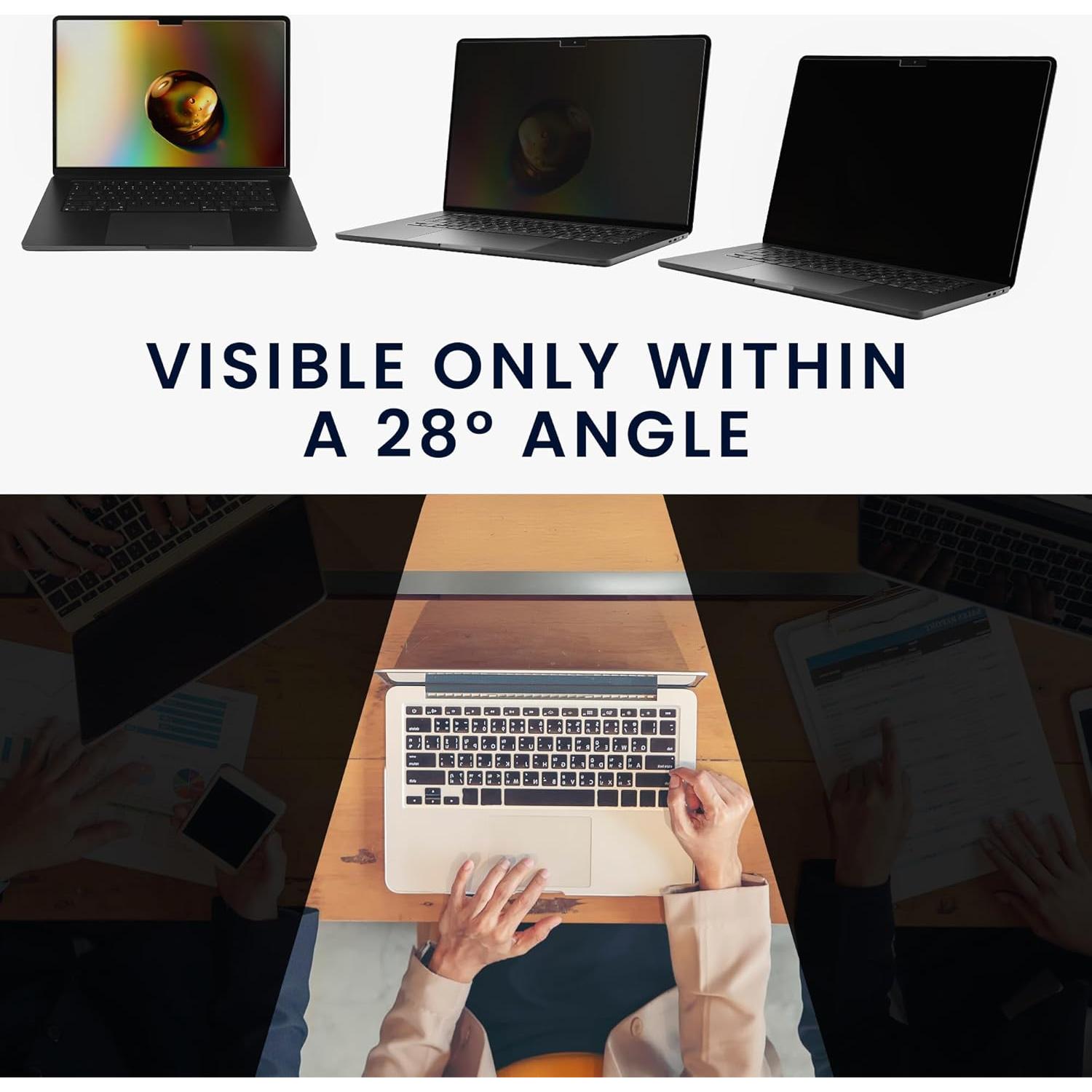 kwmobile Pantalla de Privacidad para Laptop 15.6" Antirreflejo