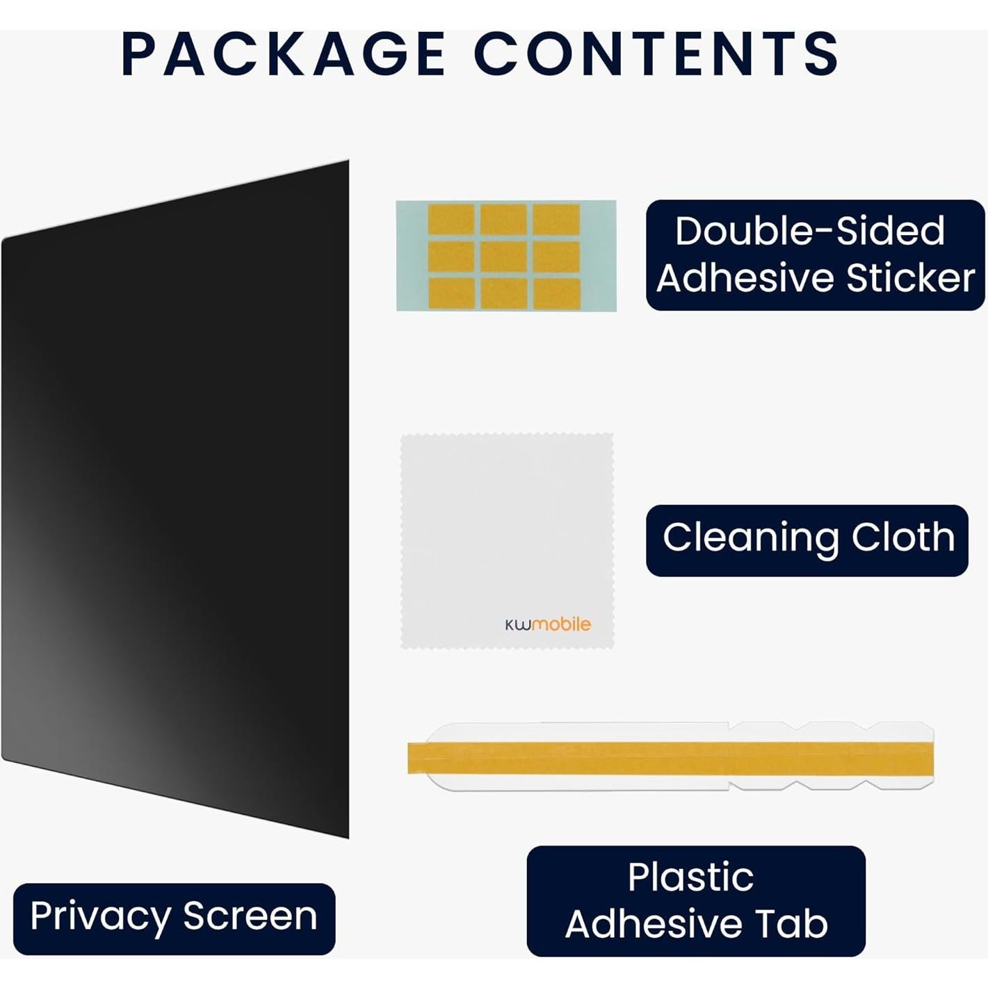 kwmobile Pantalla de Privacidad para Laptop 15.6" Antirreflejo