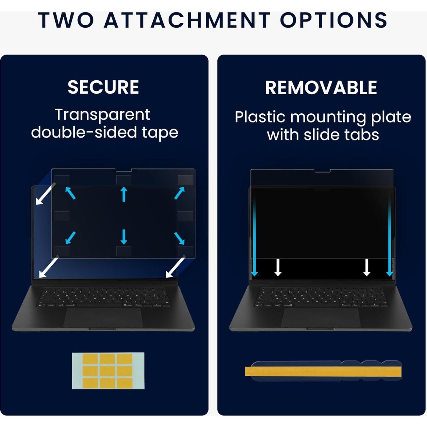 Protector de Pantalla de Privacidad kwmobile para MacBook Air 13.6 M2