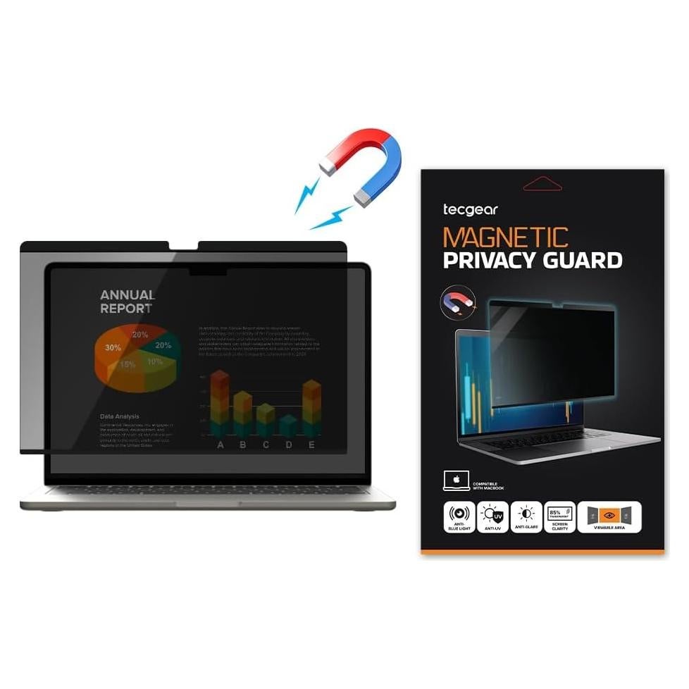 Filtro de Privacidad Magnético Tecgear 15" para MacBook Pro