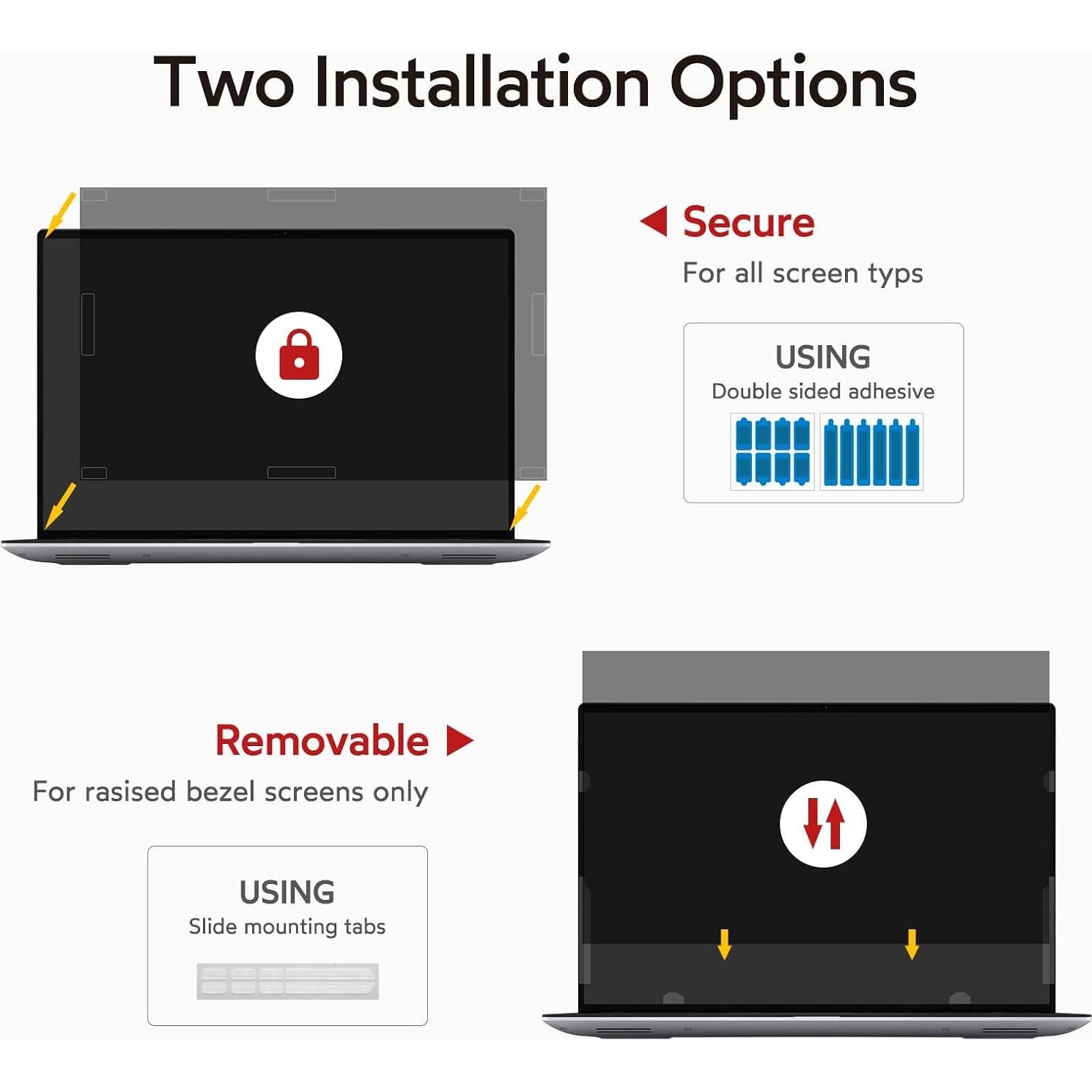 Protector de Pantalla de Privacidad BERSEM 13.3" Anti-reflejo