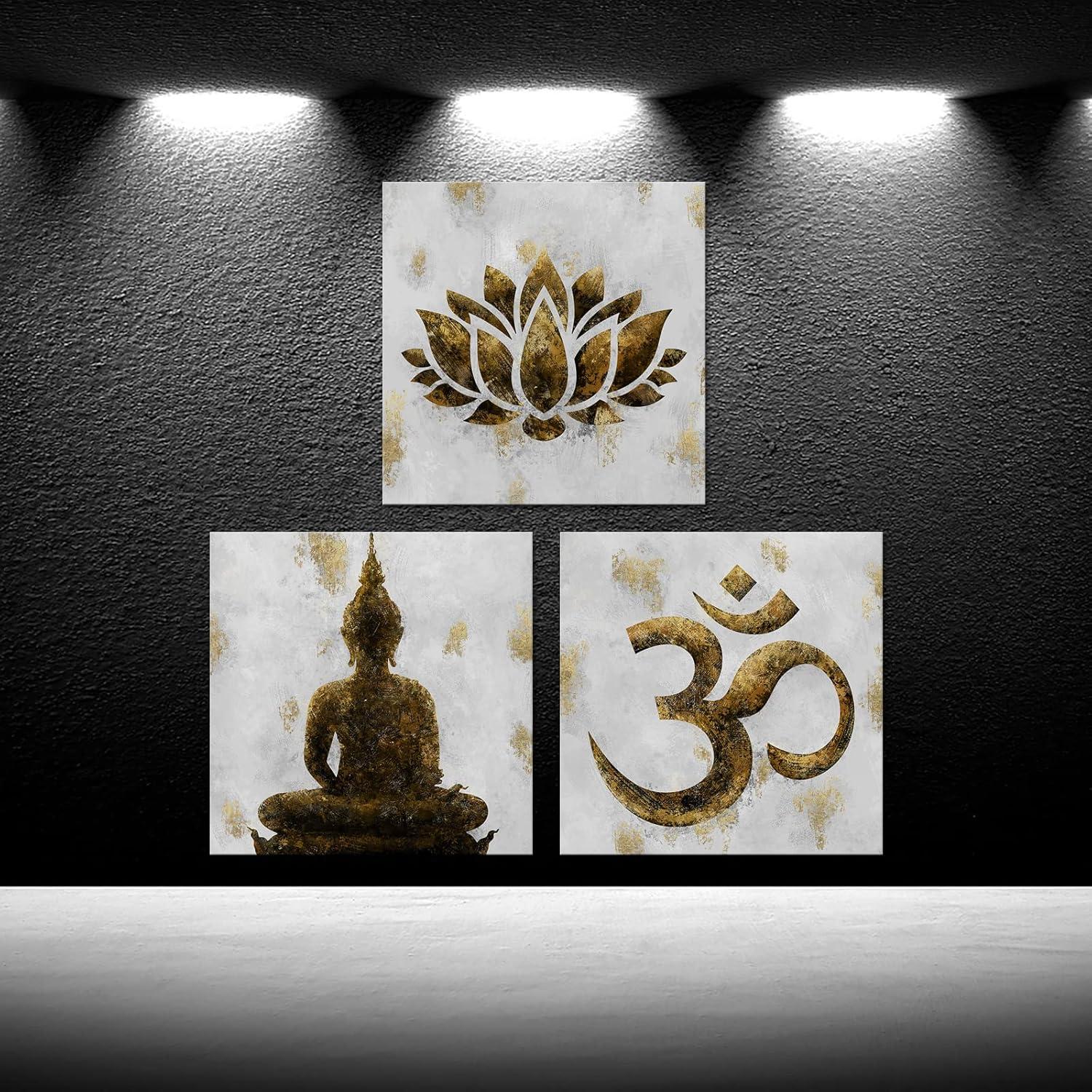 Juego de 3 Piezas Arte Zen iKNOW FOTO Lienzo 30x30 cm