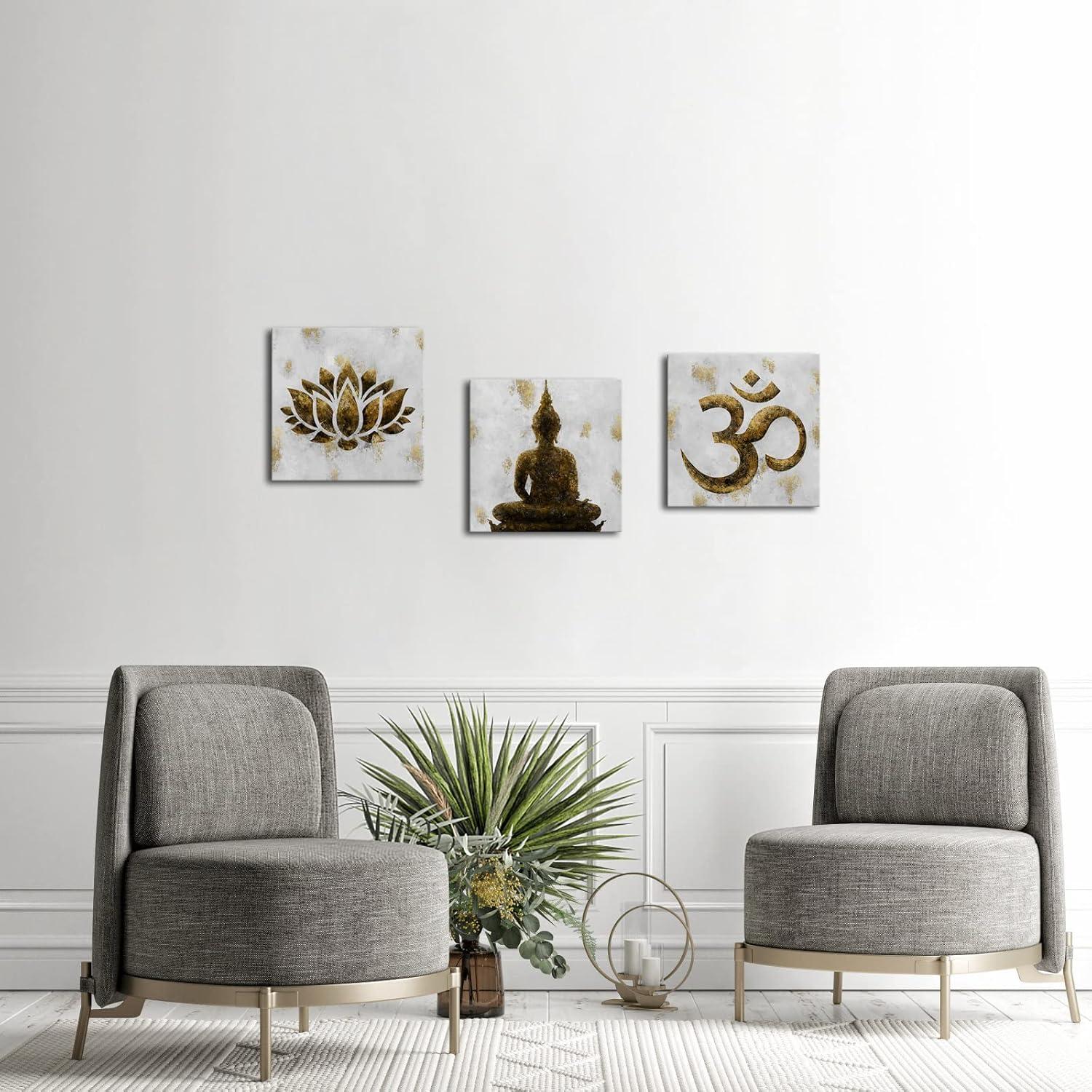 Juego de 3 Piezas Arte Zen iKNOW FOTO Lienzo 30x30 cm