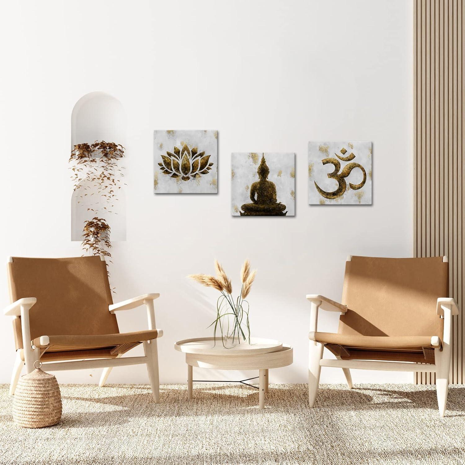 Juego de 3 Piezas Arte Zen iKNOW FOTO Lienzo 30x30 cm