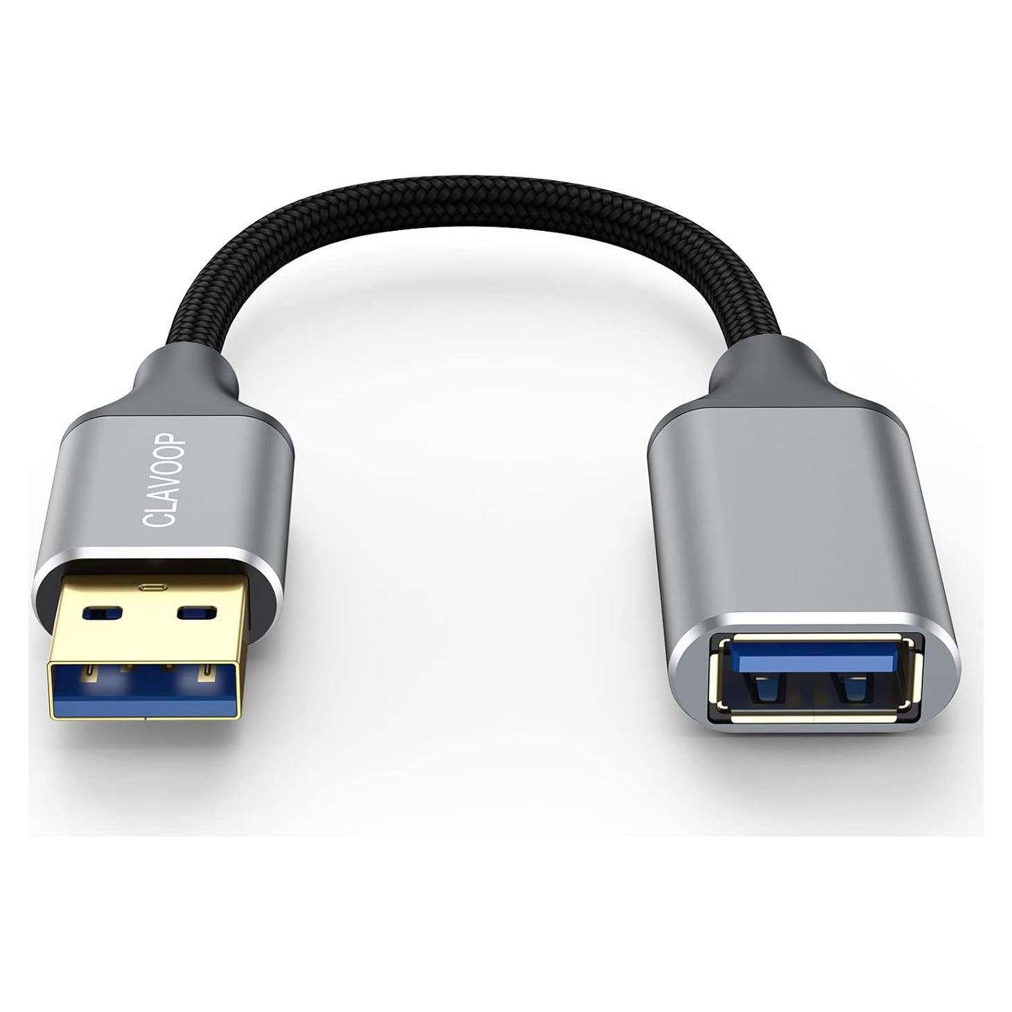 Cable de Extensión USB A 3.0 CLAVOOP 15.24 cm Macho a Hembra