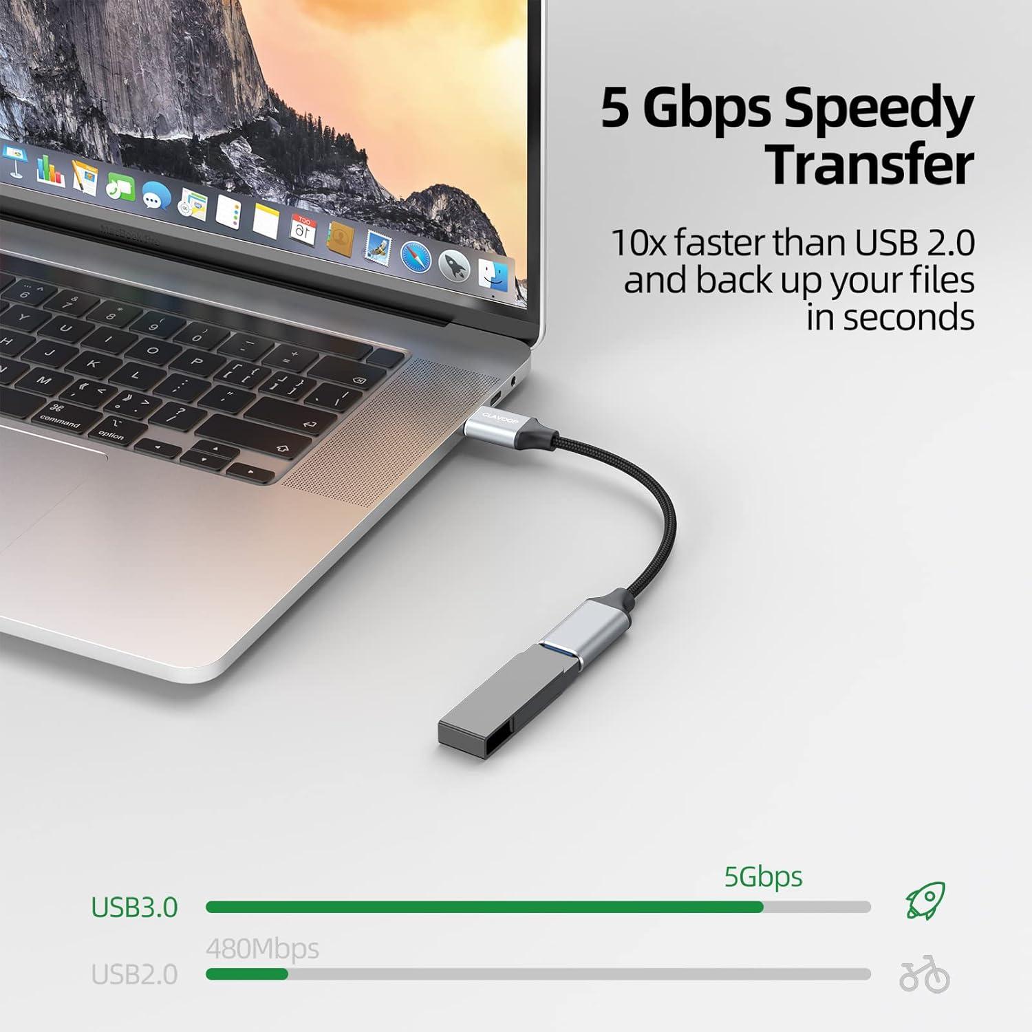 Cable de Extensión USB A 3.0 CLAVOOP 15.24 cm Macho a Hembra