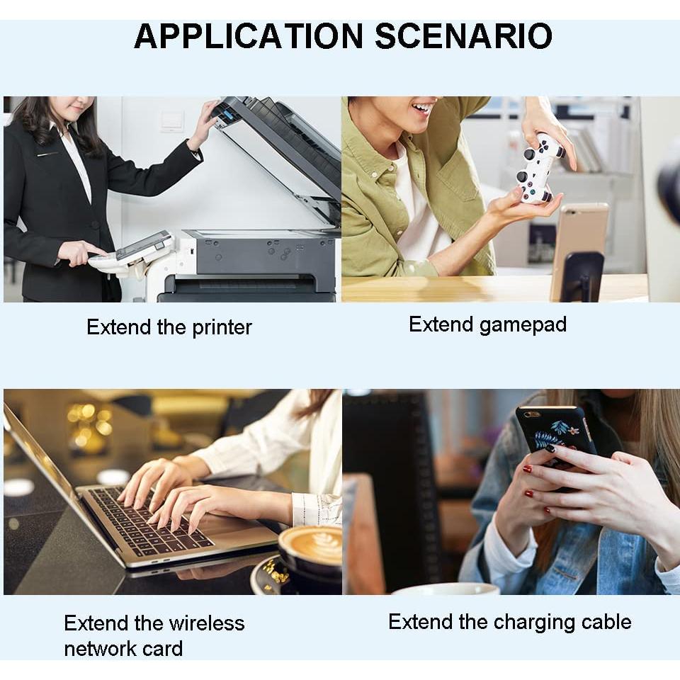 Cable de Extensión USB 3.0 Yeung Qee 0.3m 5Gbps Macho a Hembra