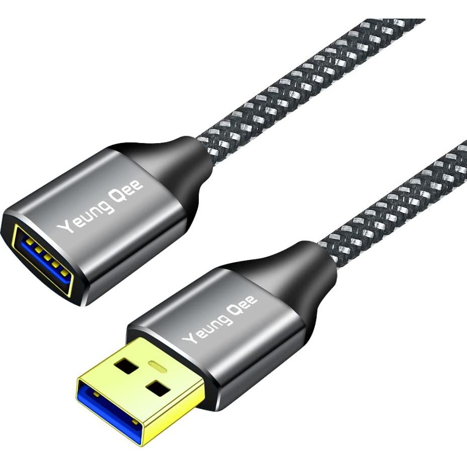 Cable de Extensión USB 3.0 Yeung Qee 0.3m 5Gbps Macho a Hembra