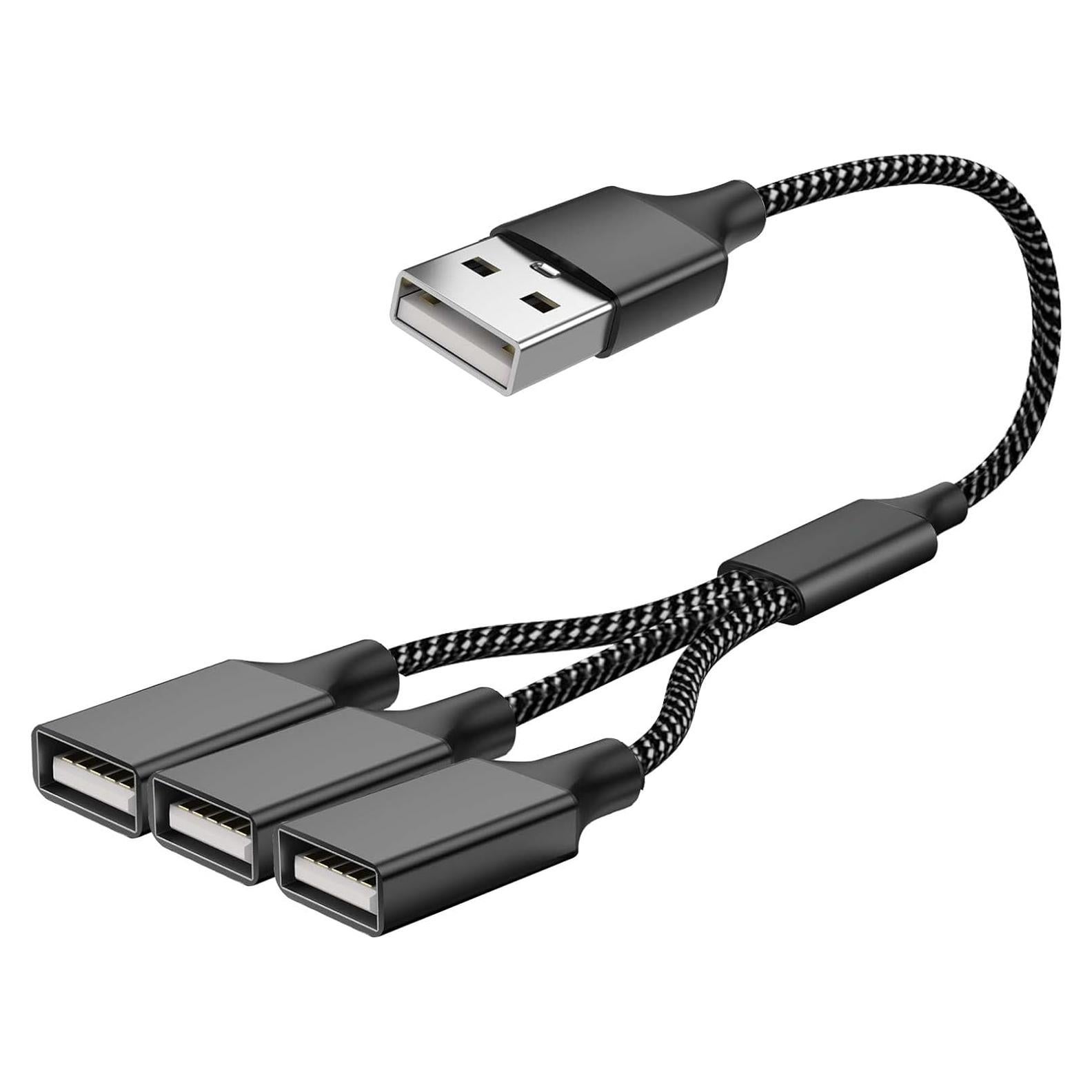 Divisor USB 1 a 3 Salidas Pastall 30 cm Carga y Datos