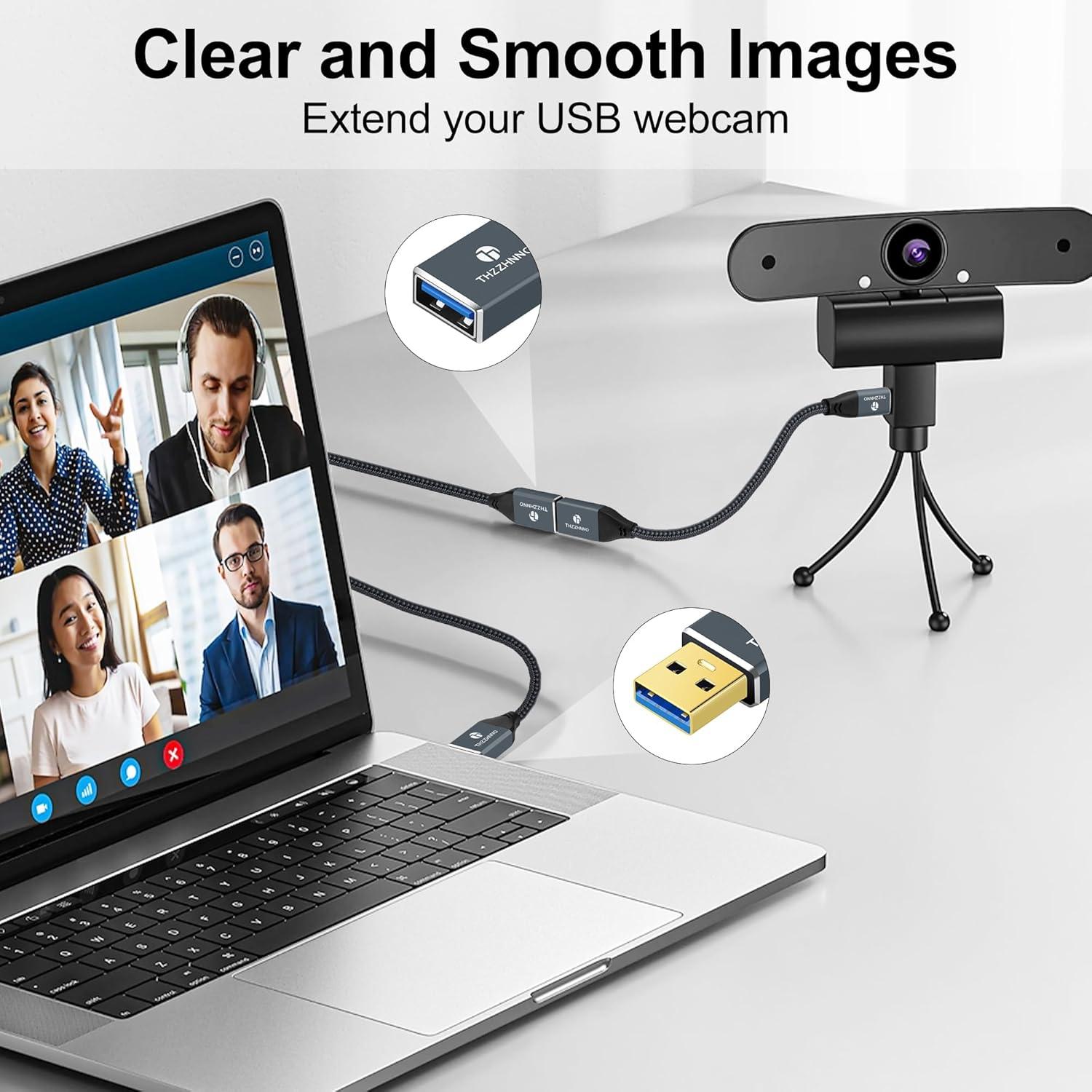 Cable Extensión USB 3.0 0.5M Thzzhnno Macho a Hembra