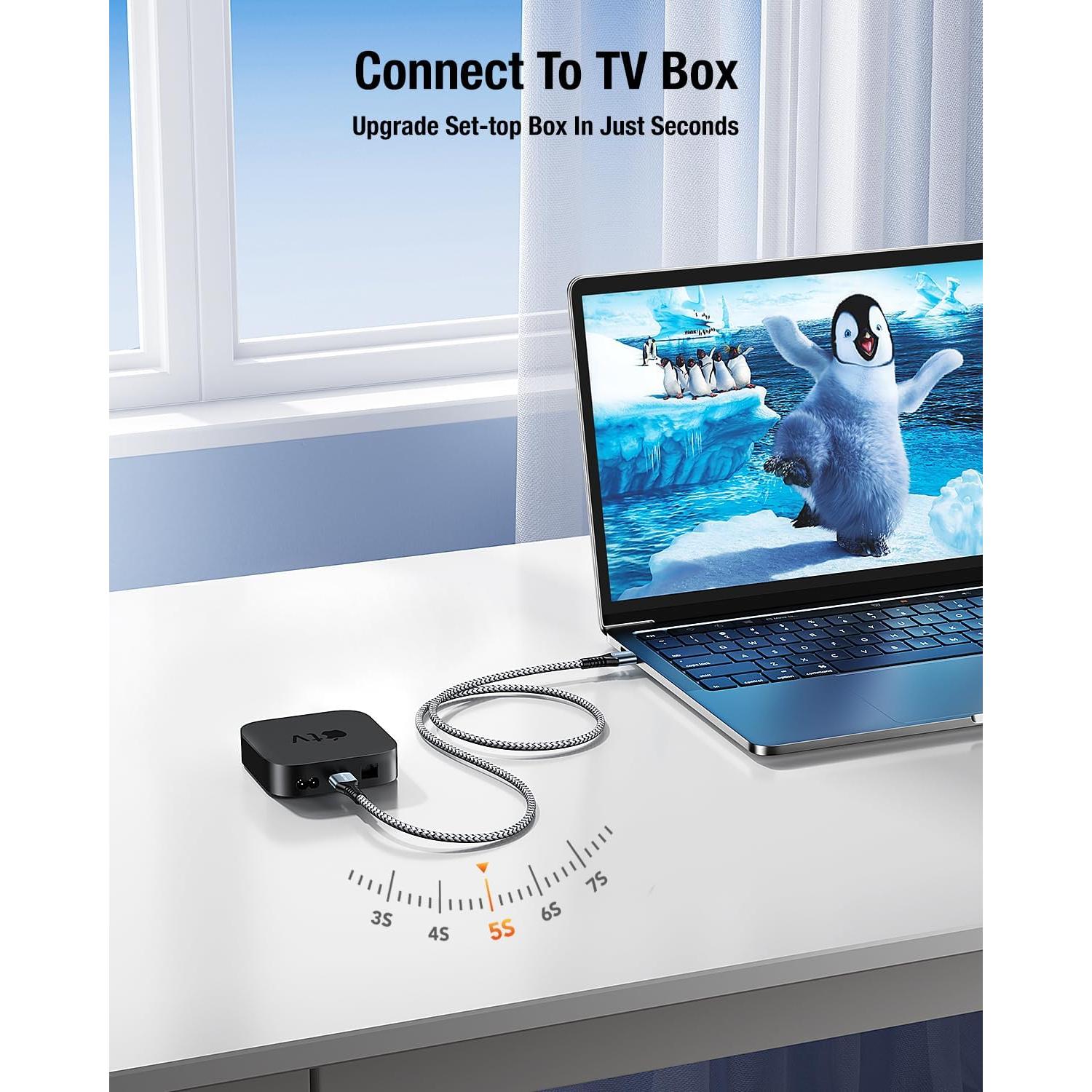 Cable USB 3.0 Macho a Macho ANDTOBO 1.0m Gris