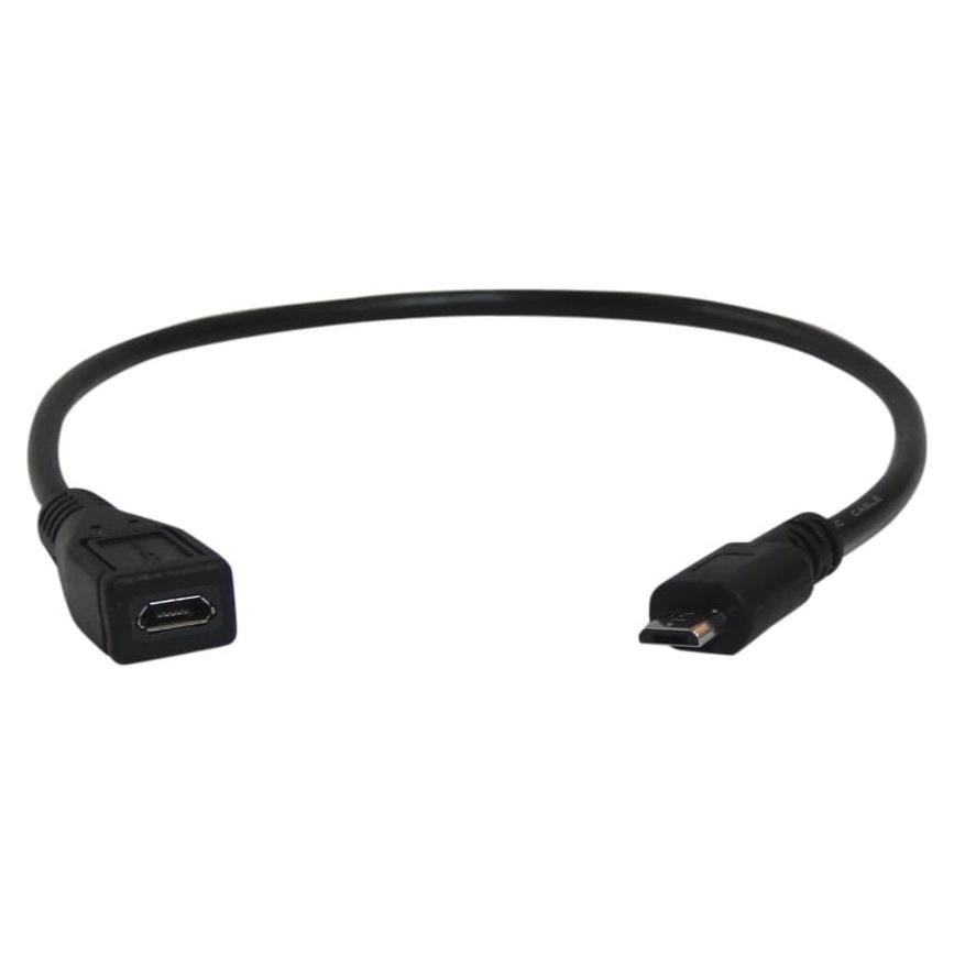 Cable de Extensión USB Micro YCS basics 1 Pie 5 Pines Negro