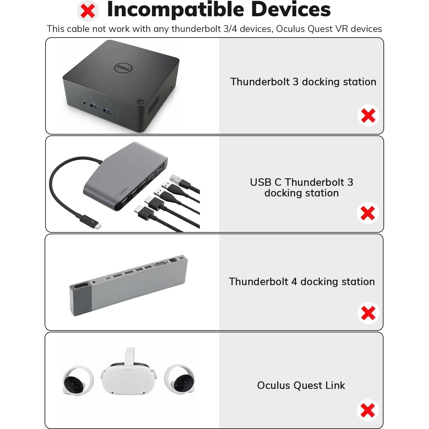 Cable de Extensión USB C 1.52m Jnoheefye 10Gbps 100W 4K