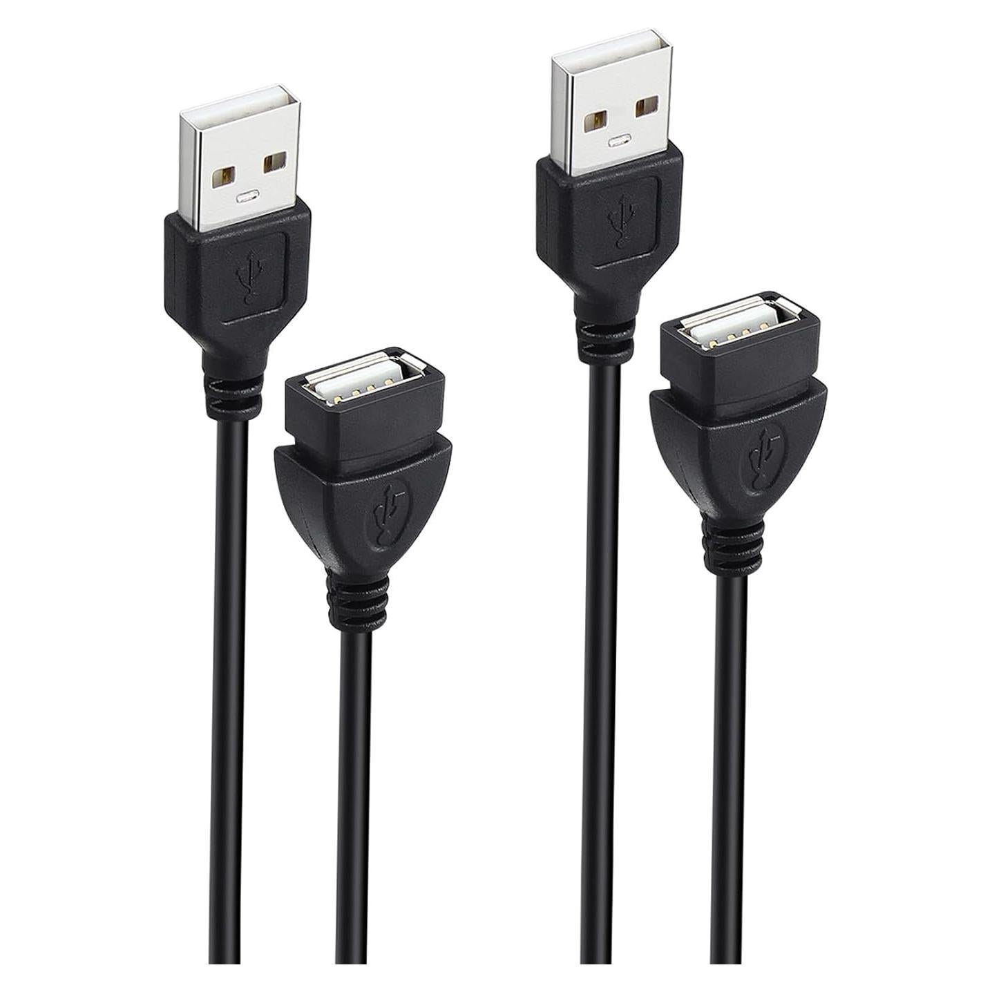 Cable de Extensión USB 2.0 SMAYS 1.52m Macho a Hembra 2-Pack