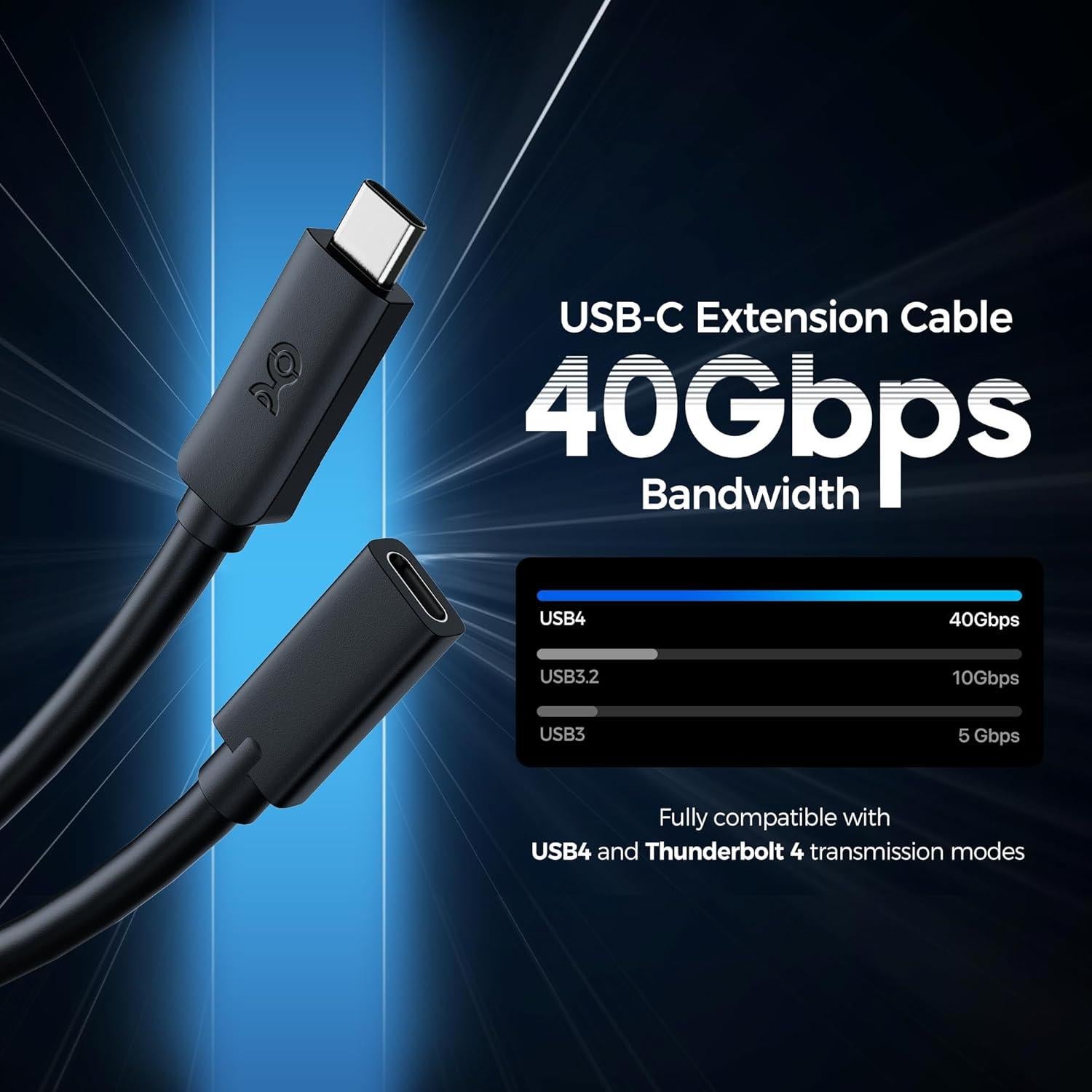 Cable de Extensión USB-C 1m Cable Matters 40Gbps 240W