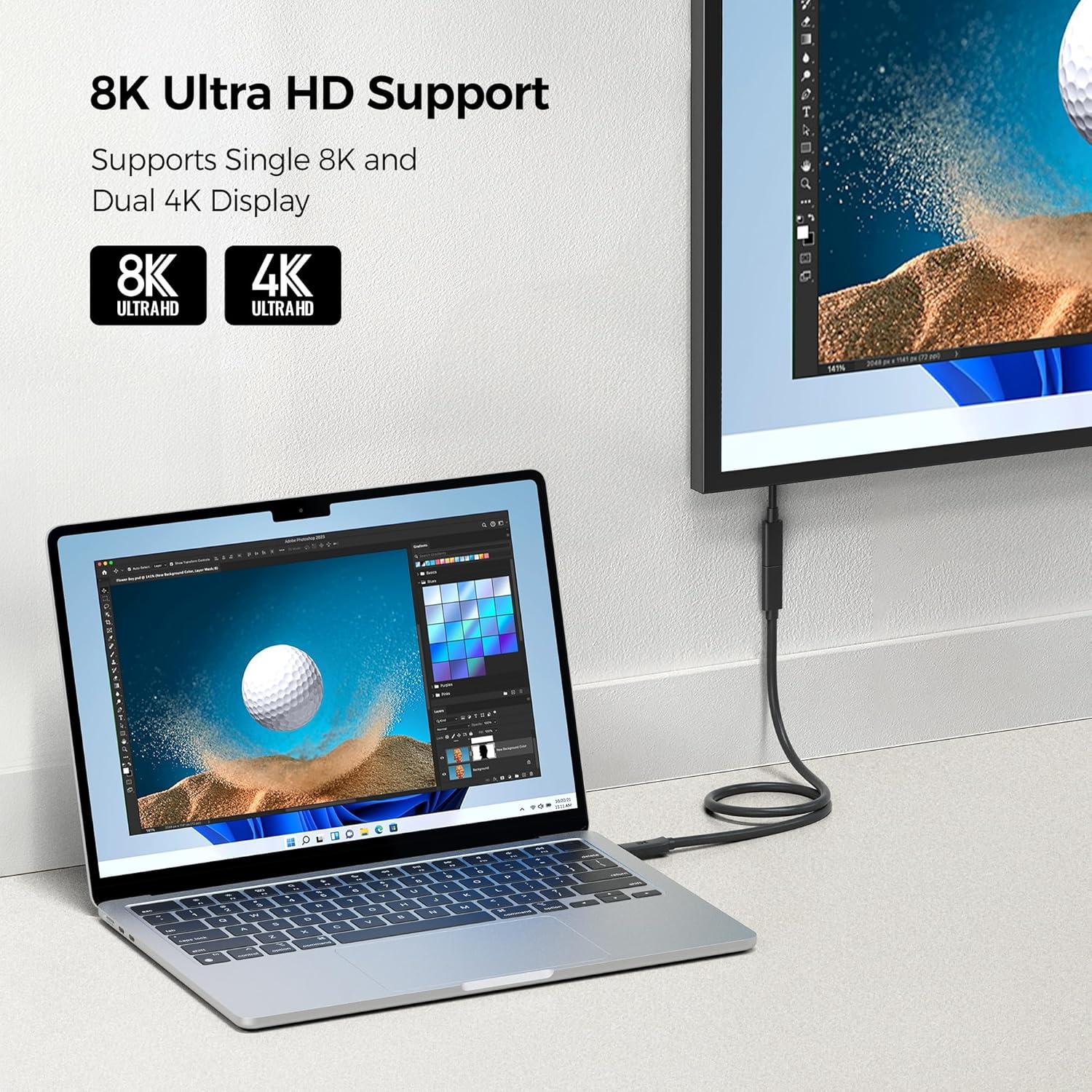 Cable de Extensión USB-C 1m Cable Matters 40Gbps 240W