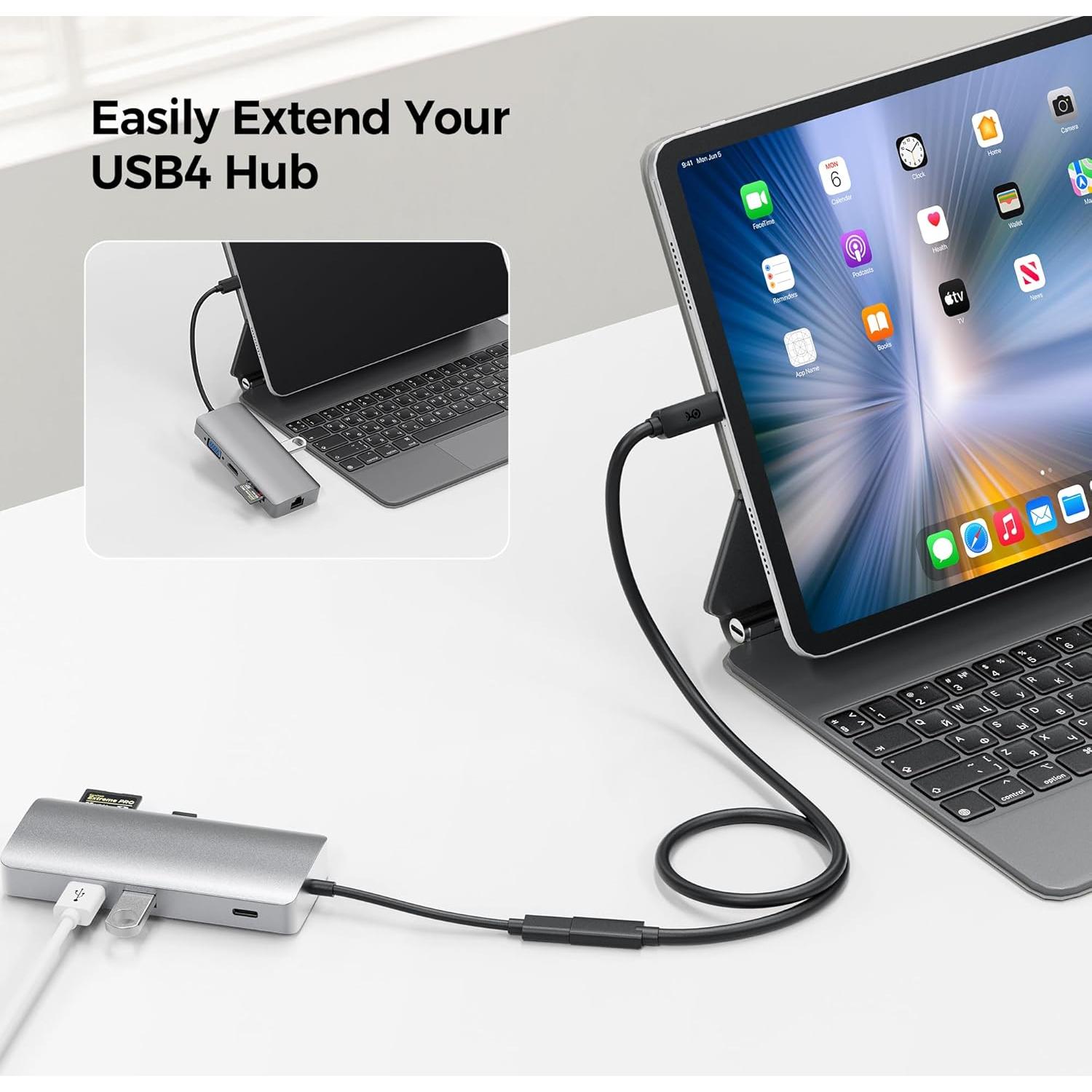 Cable de Extensión USB-C 1m Cable Matters 40Gbps 240W