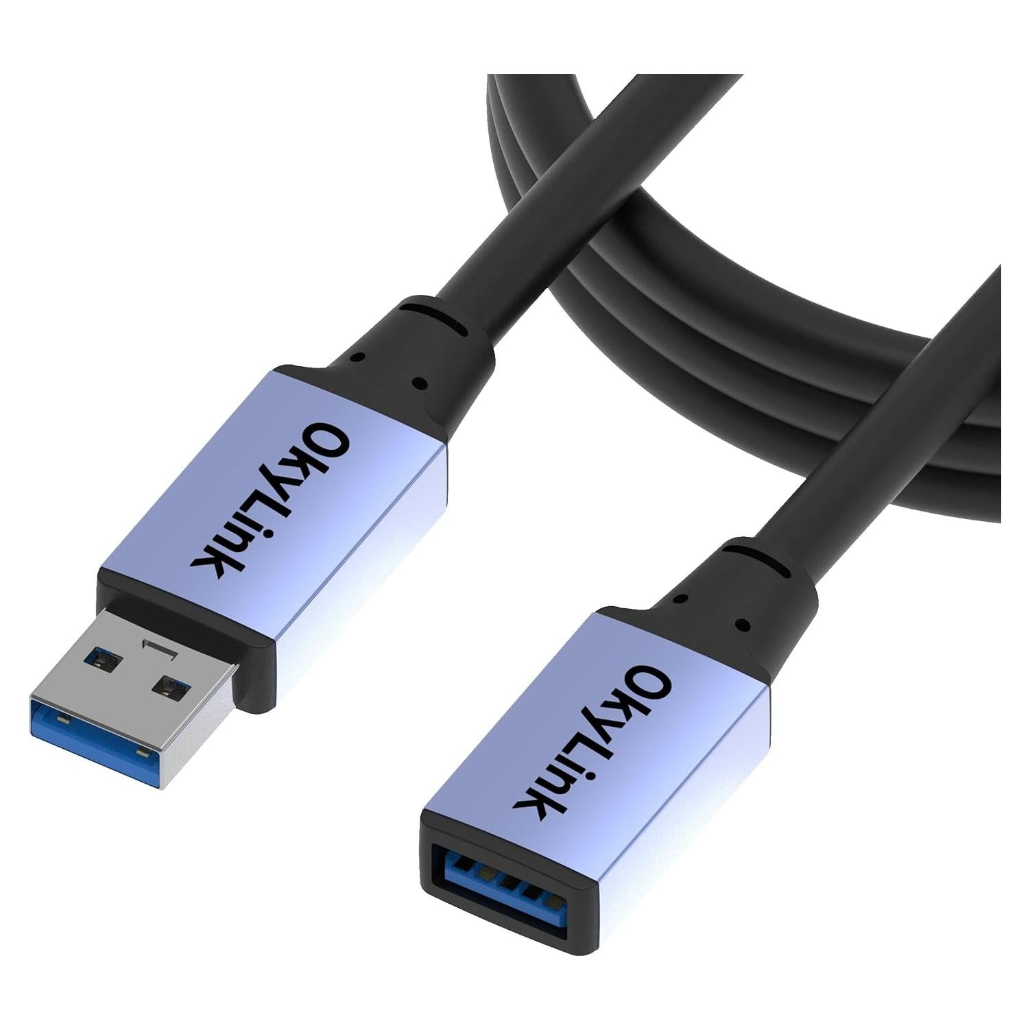 Cable USB 3.0 OkyLink 1.5M A Macho a A Hembra 5Gbps