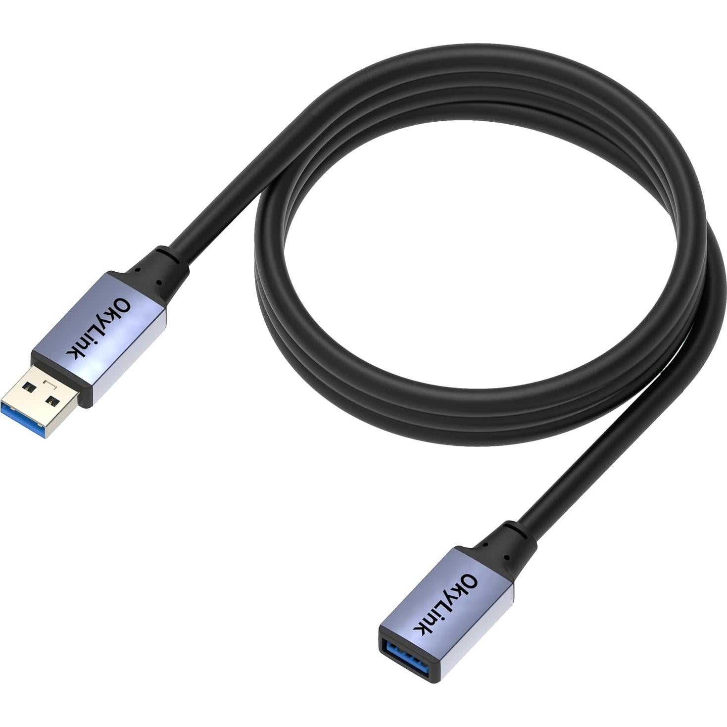 Cable USB 3.0 OkyLink 1.5M A Macho a A Hembra 5Gbps