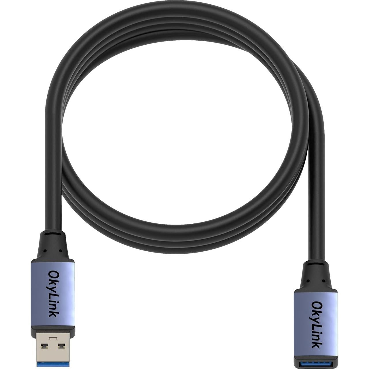Cable USB 3.0 OkyLink 1.5M A Macho a A Hembra 5Gbps