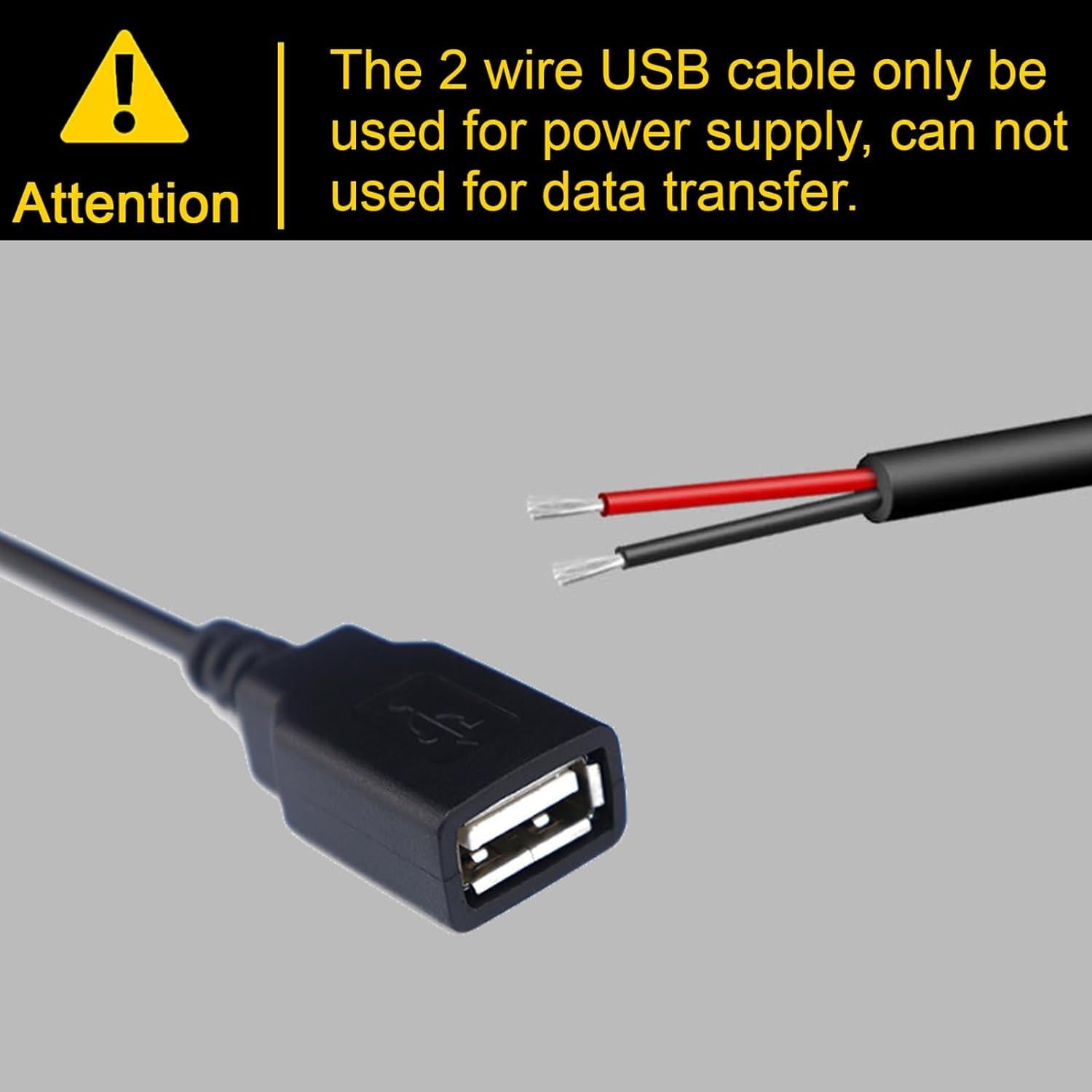 Cable Pigtail USB Femenino 1M EAHOSUCC 22AWG 3A Negro