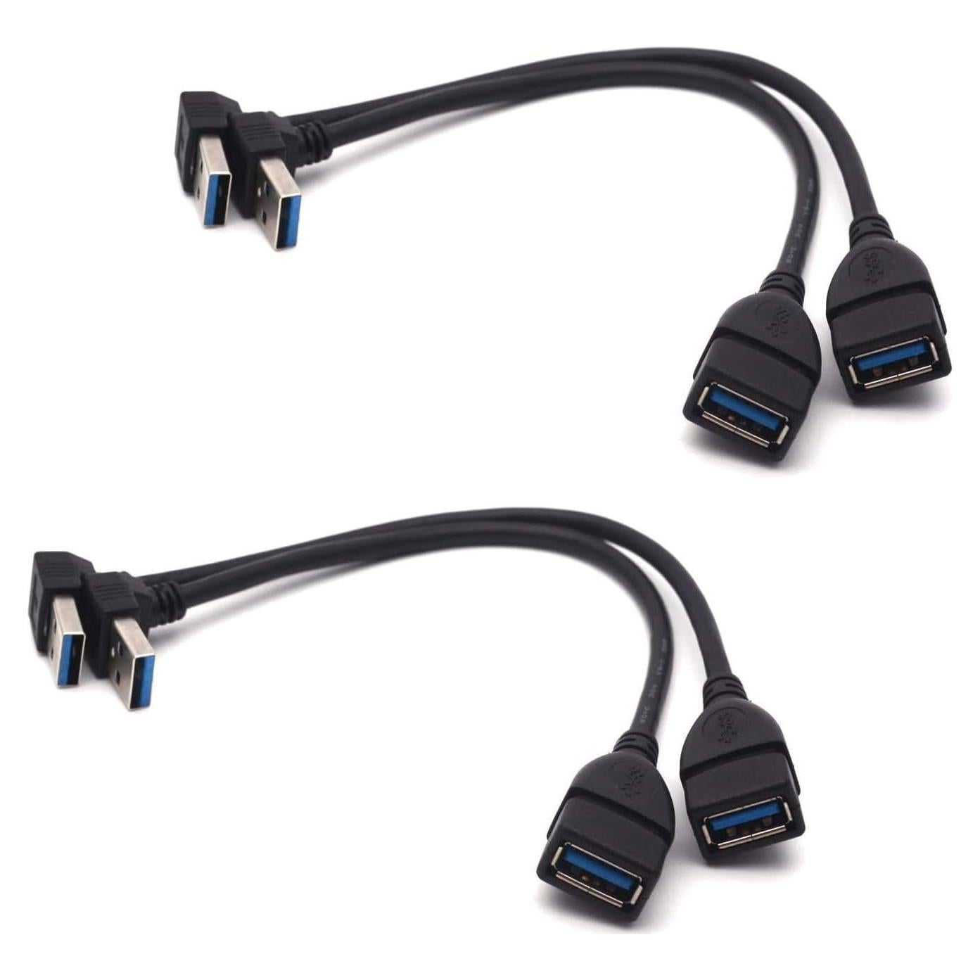 Cable de Extensión USB 3.0 Antrader Macho a Hembra 23cm 90°