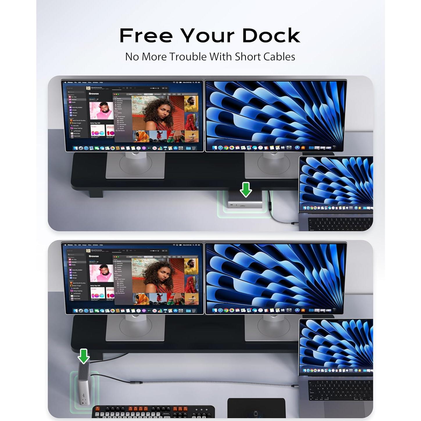 Cable de Extensión USB-C Stouchi 1m 40Gbps Carga 240W