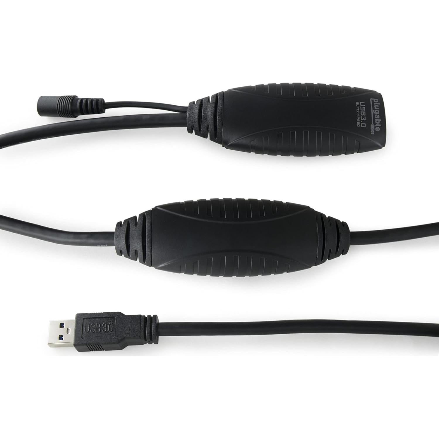 Cable de Extensión USB 3.0 Plugable 10m con Adaptador AC