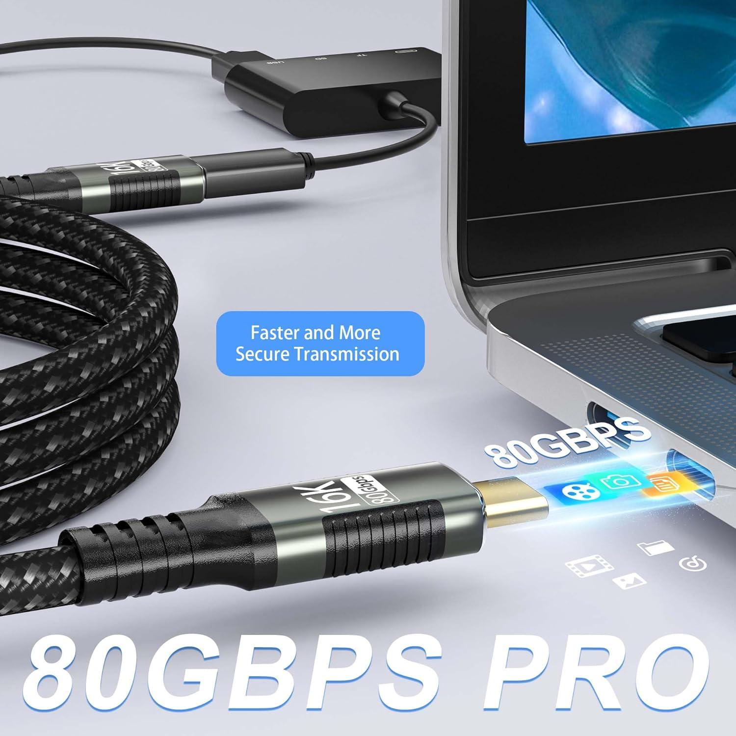 Cable de Extensión USB-C 1M Dongguan - 80Gbps 8K/16K 240W