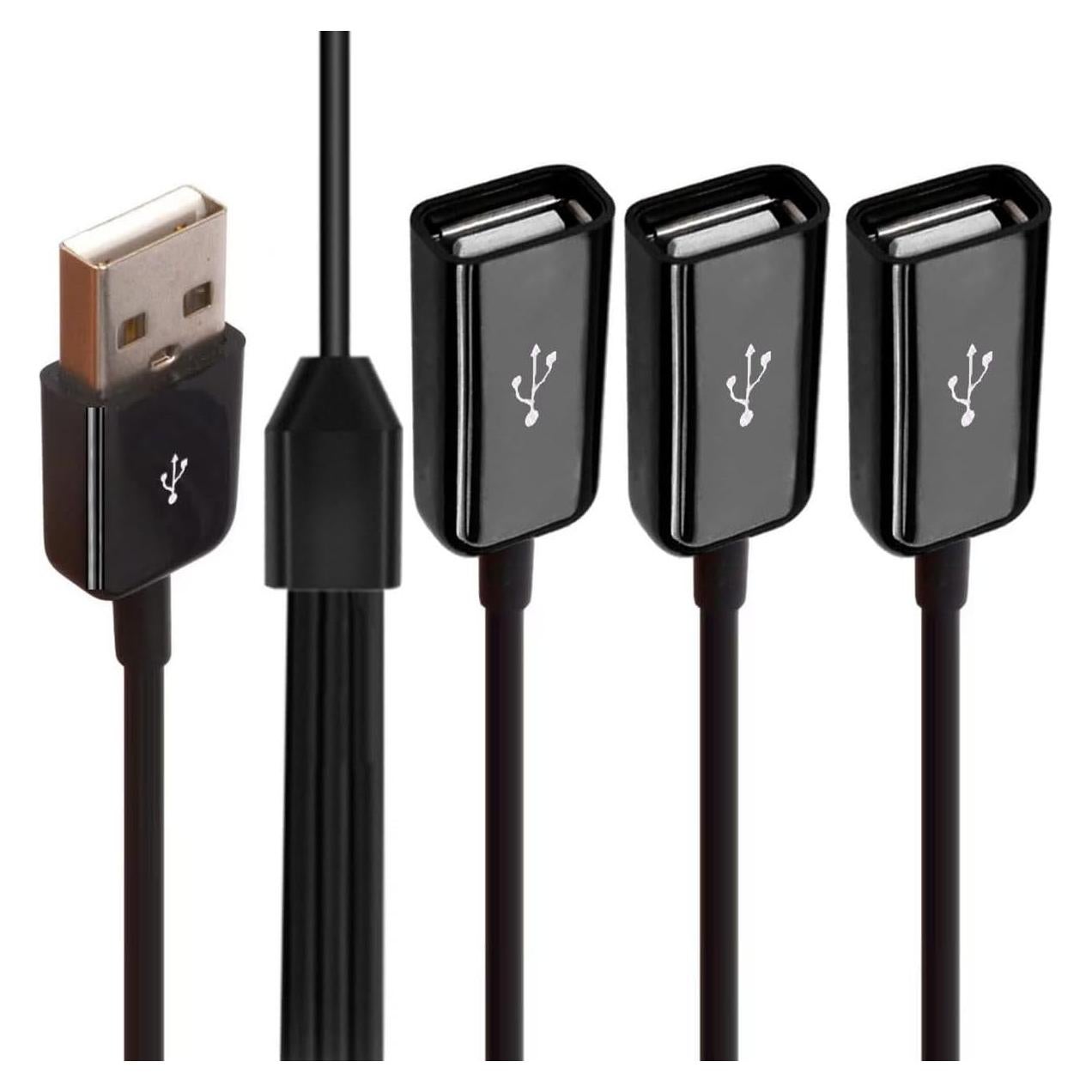 Cable Divisor Y USB 2.0 Shen Zhen 1 Macho a 3 Hembras