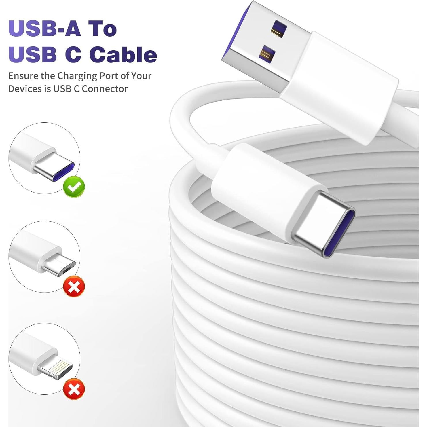 Cable de Alimentación USB A a C iMangoo 10m para CCTV