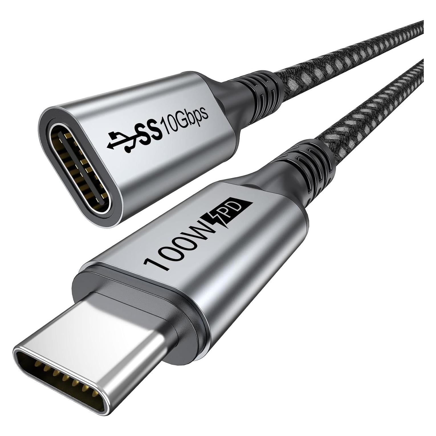 Cable Extensión USB C 1.83m URELEGAN 100W 10Gbps 4K