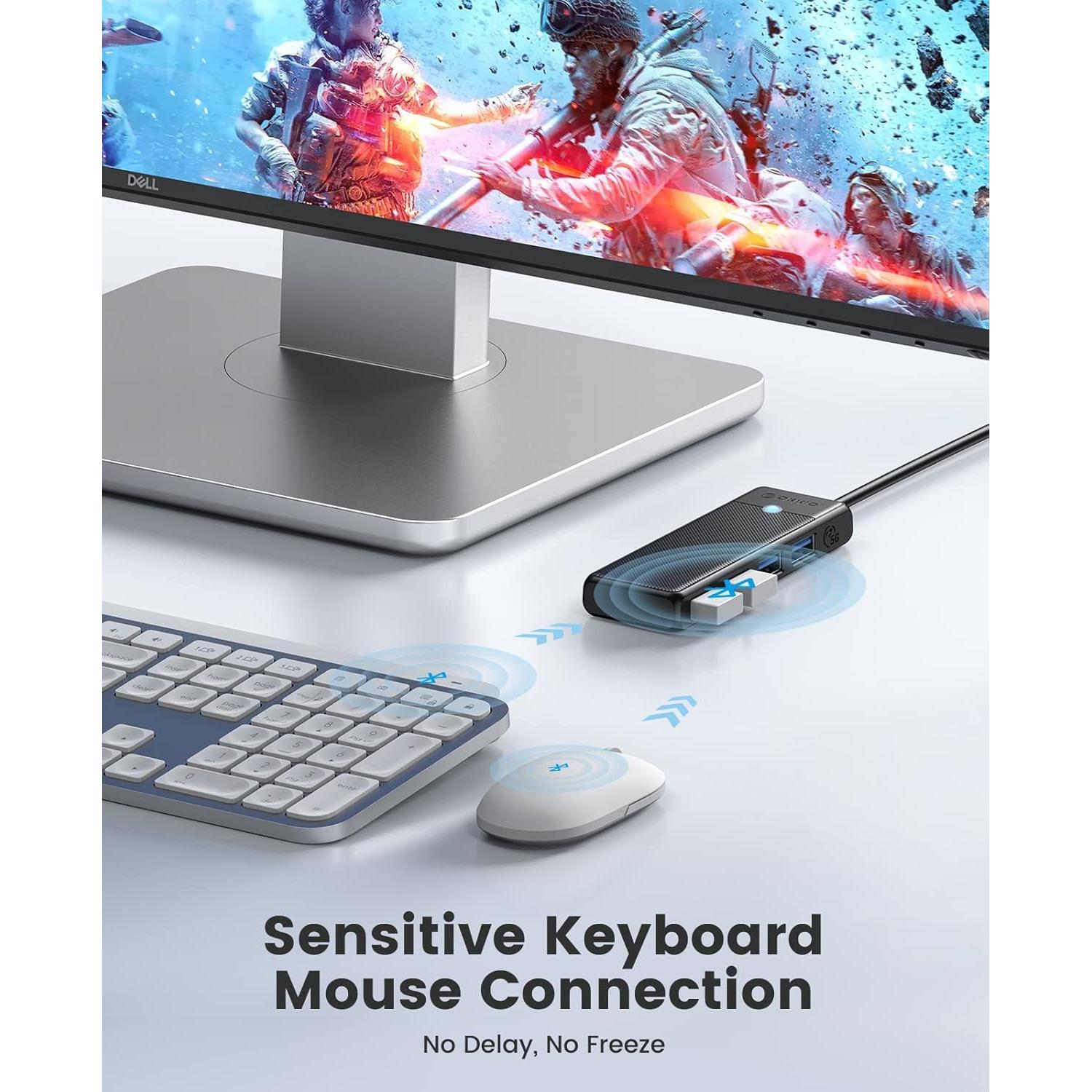 Hub USB 3.0 ORICO de 4 Puertos con Cable de 1.83m Negro