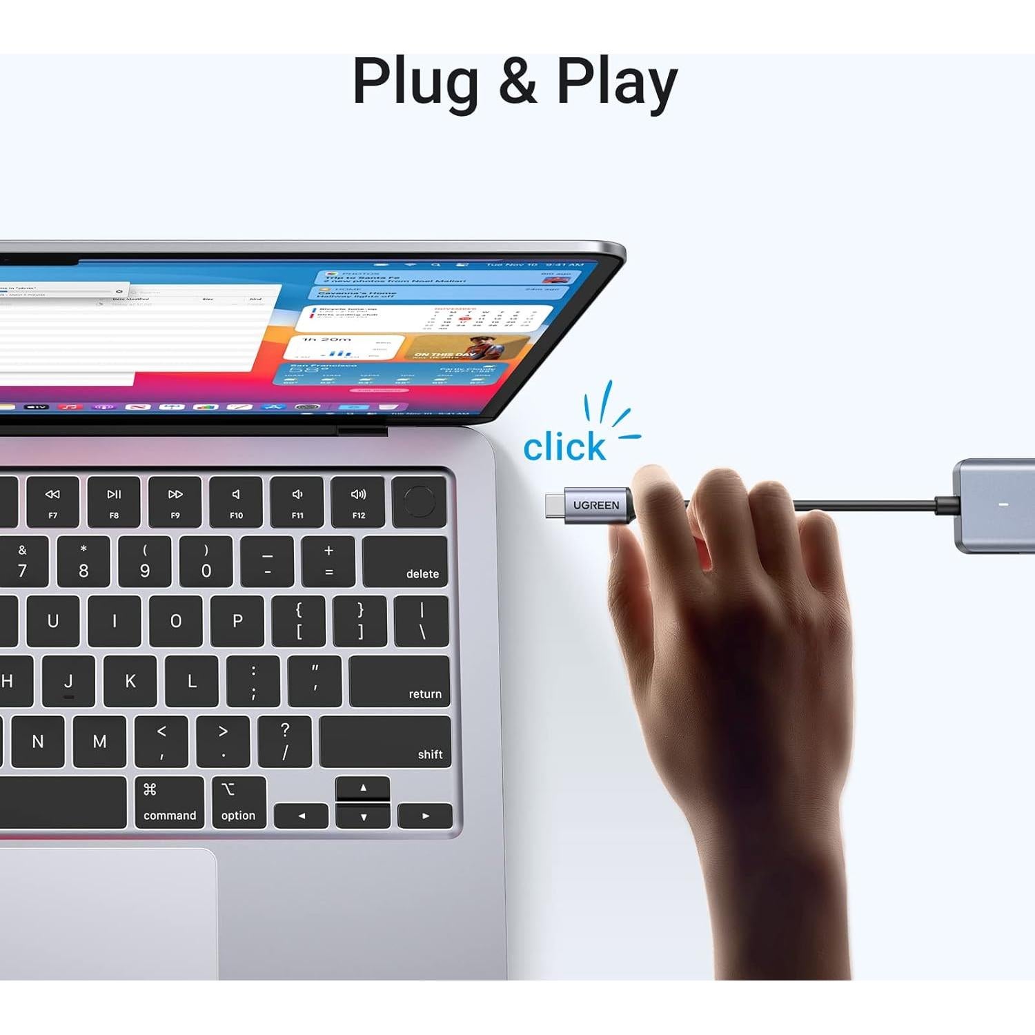 Hub USB C a USB A UGREEN 4 Puertos 3.0 0.15 m Alta Velocidad