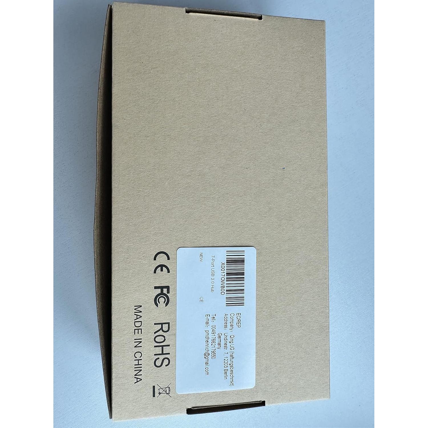 Hub USB 7 Puertos 3.0 VKUSRA con Cable de 1.2m y Interruptores