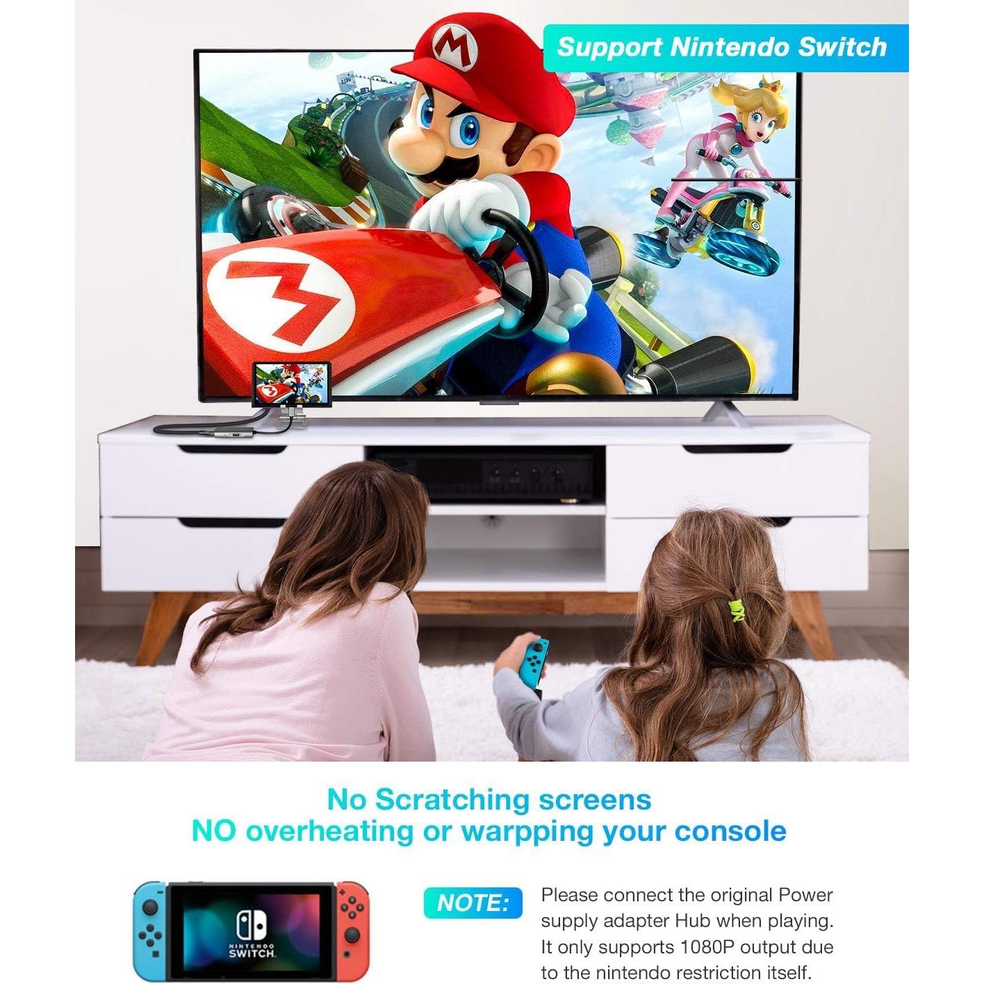 Adaptador UtechSmart HDMI a USB-C 4 en 1, 4K, 100W PD