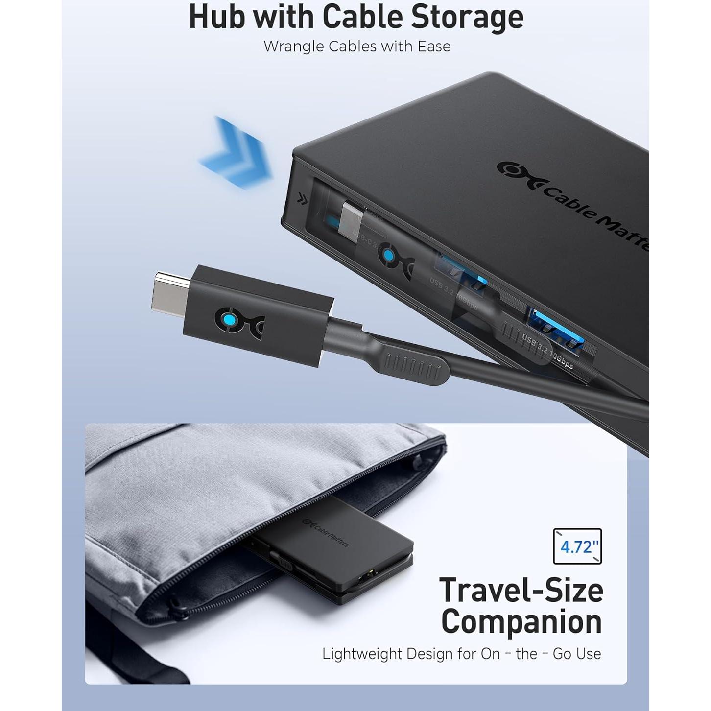 Adaptador Multiport USB C 8-en-1 Cable Matters HDMI 4K 140W