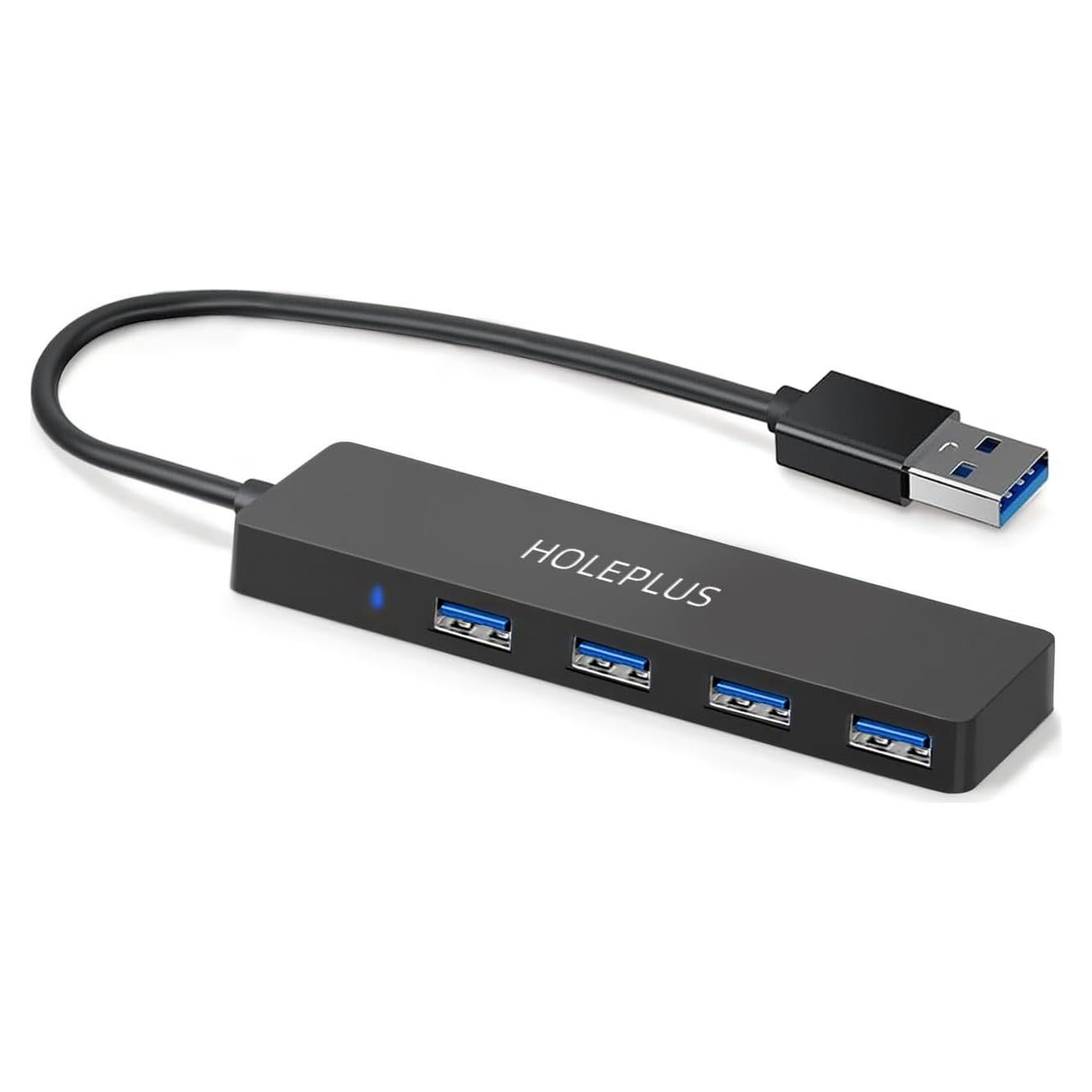 Hub USB 3.0 HOLEPLUS 4 Puertos Alta Velocidad 5Gbps