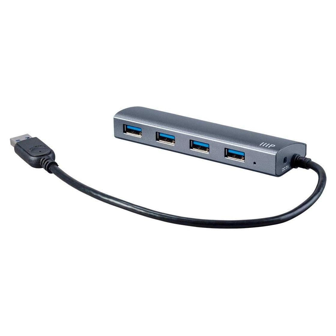 Hub USB 3.0 Monoprice 4 Puertos Aluminio Plug and Play