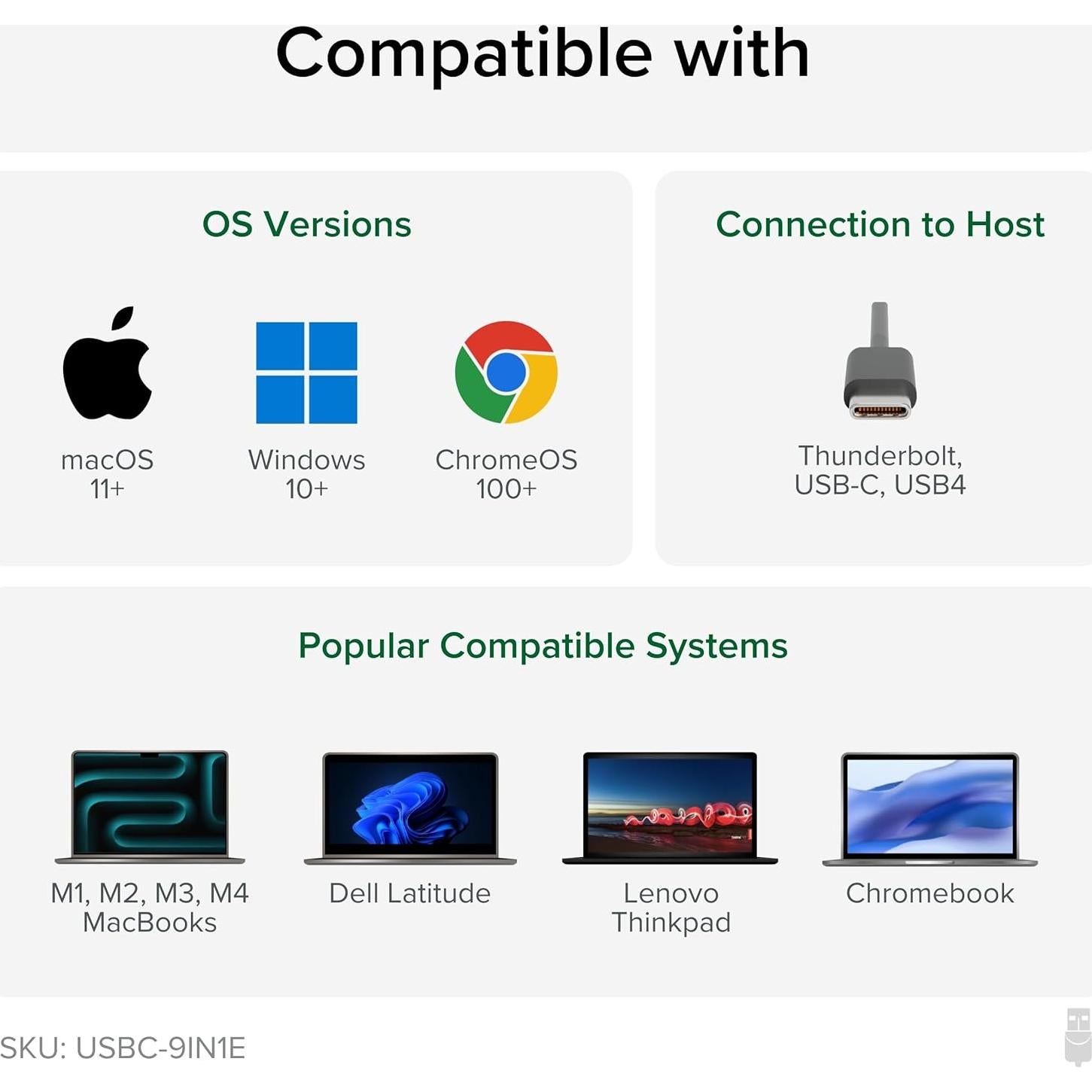 Adaptador Multiport USB-C Plugable USBC-9IN1E 140W HDMI 4K