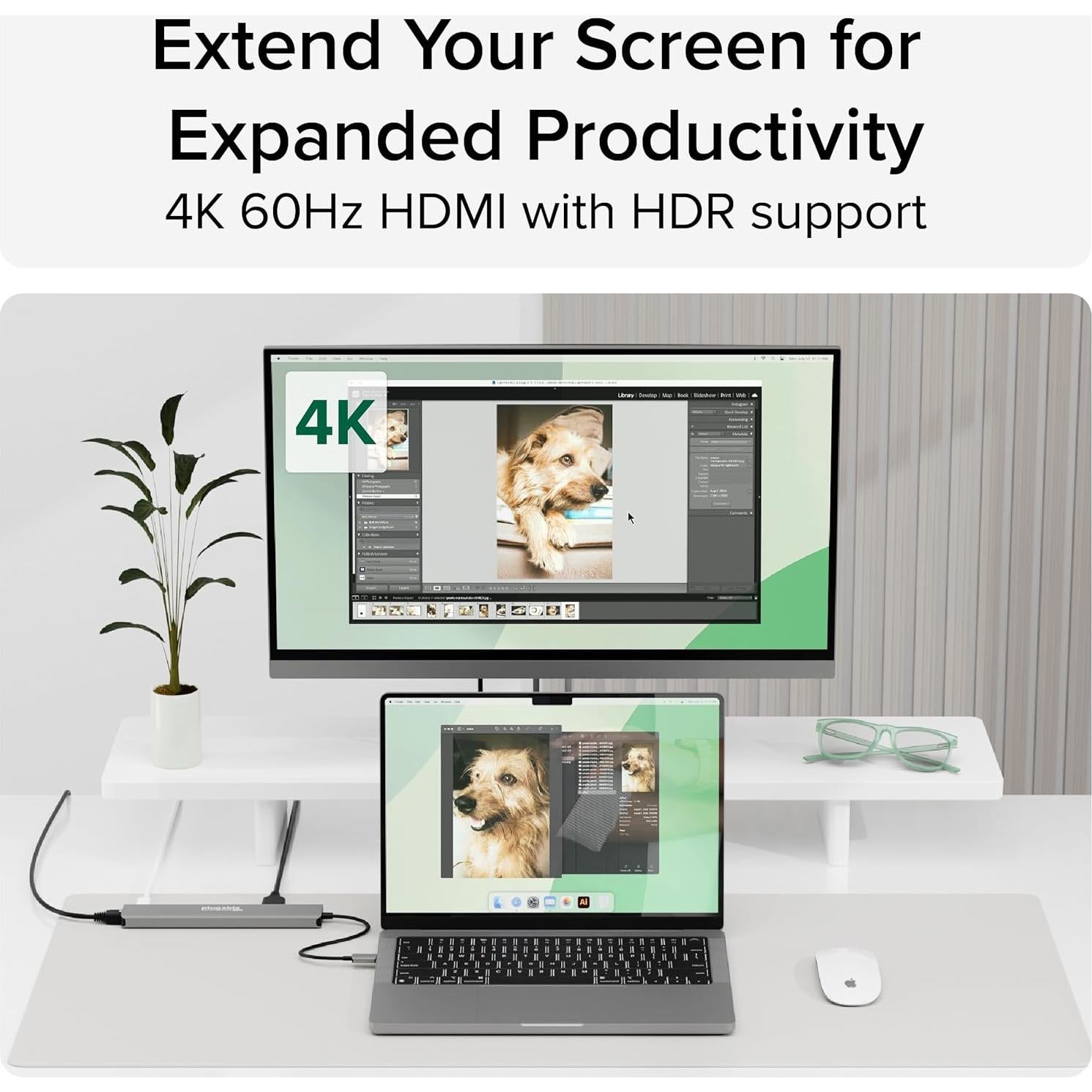 Adaptador Multiport USB-C Plugable USBC-9IN1E 140W HDMI 4K