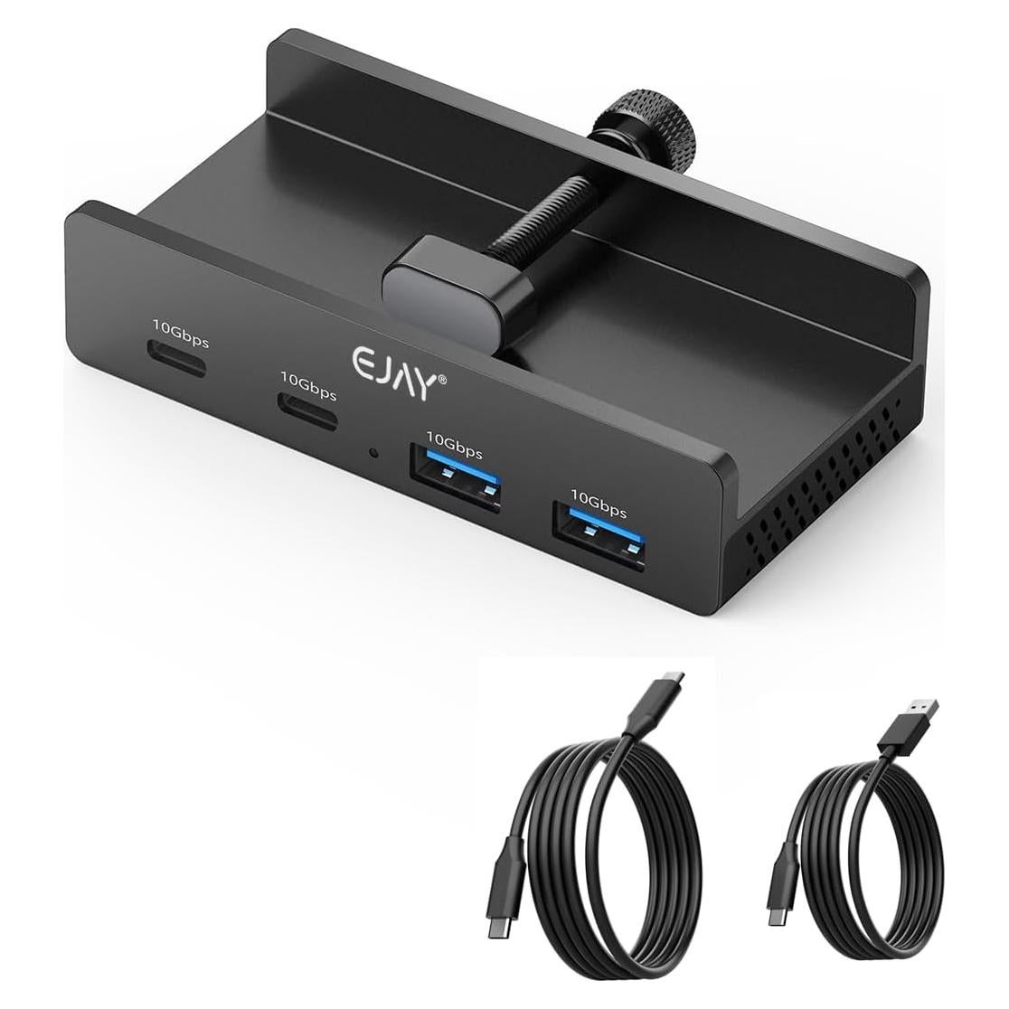 HUB USB-C 10Gbps EJAY con Abrazadera y Cable para iMac