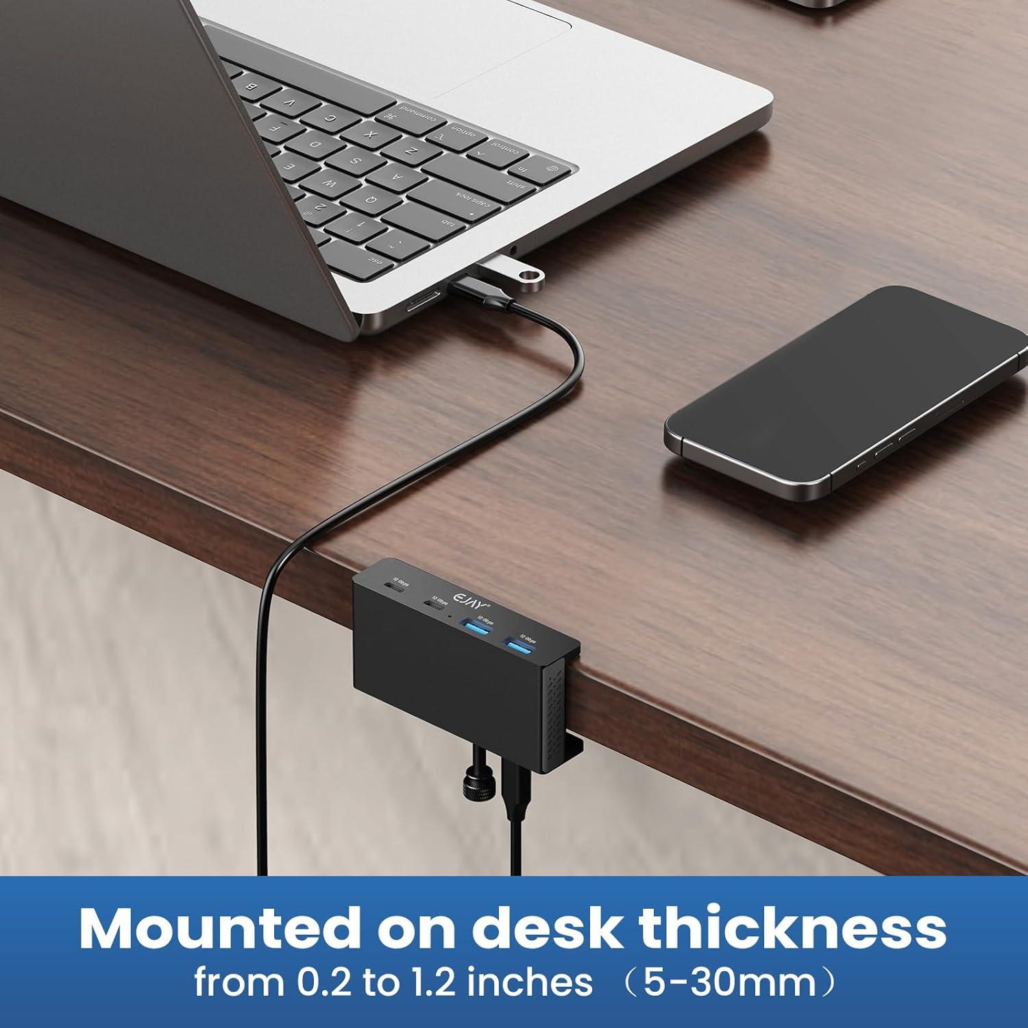 HUB USB-C 10Gbps EJAY con Abrazadera y Cable para iMac