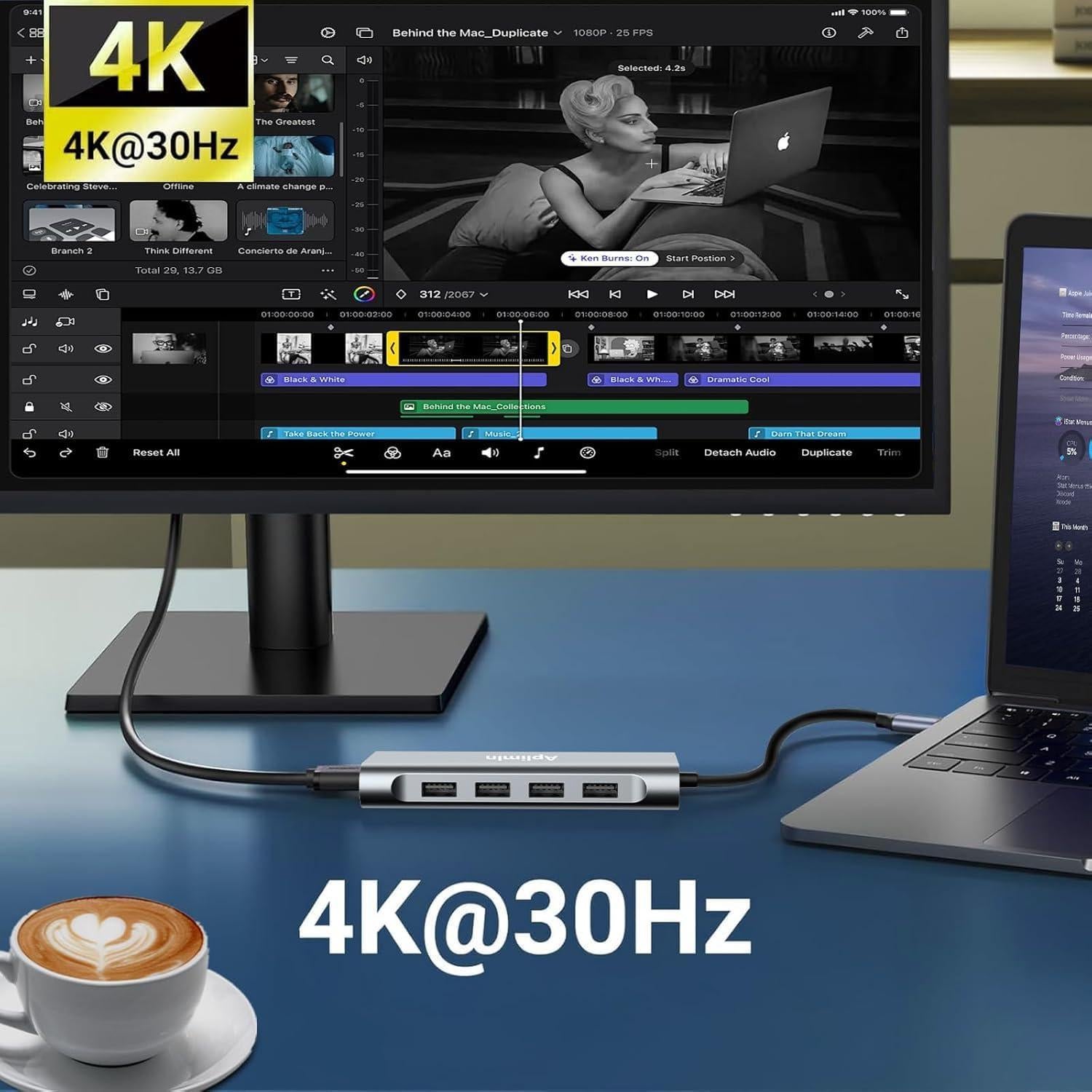 Adaptador USB-C 11 en 1 Aplimln con 4K HDMI y VGA