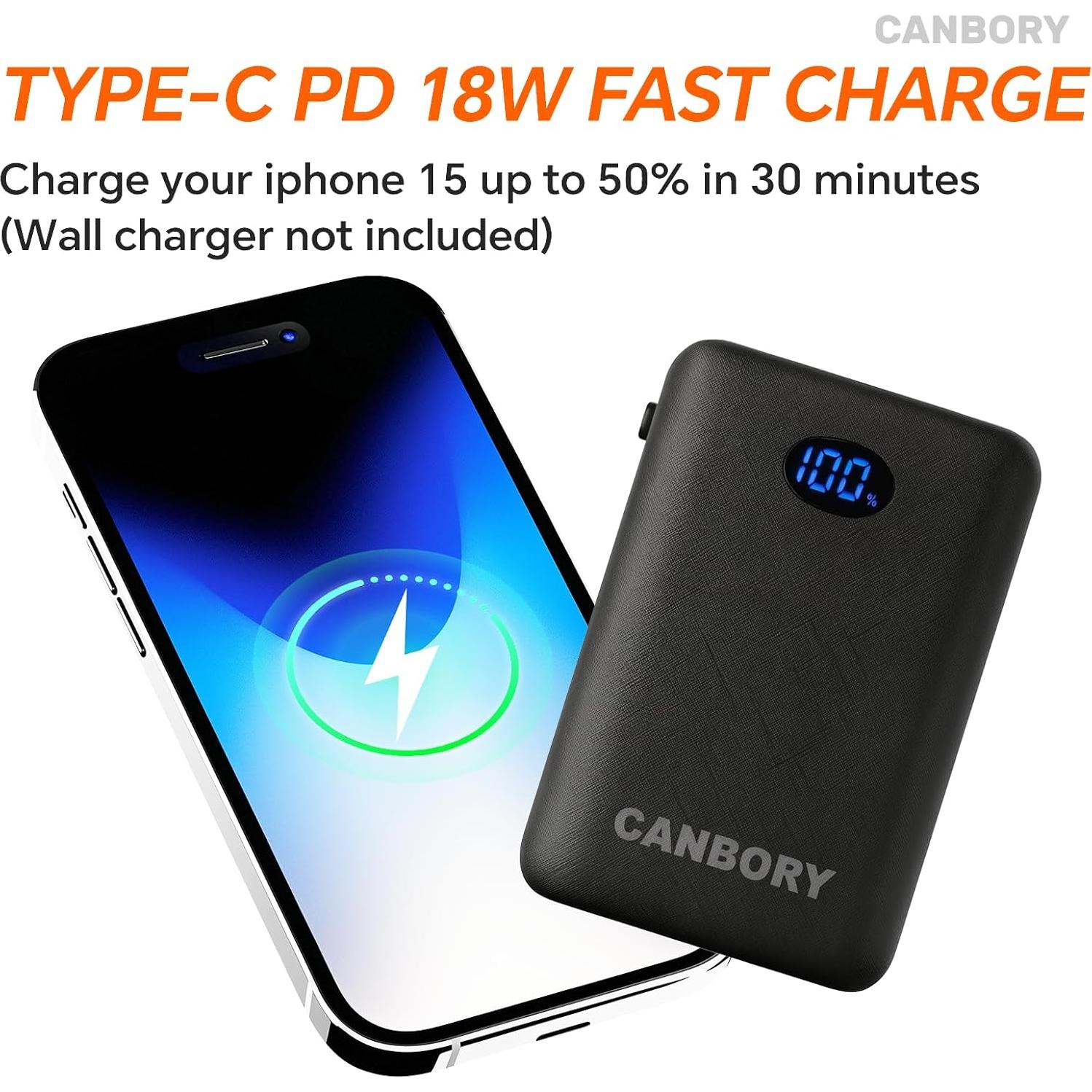 Batería Externa 10000mAh RTAX para Ropa Térmica USB-C Negro