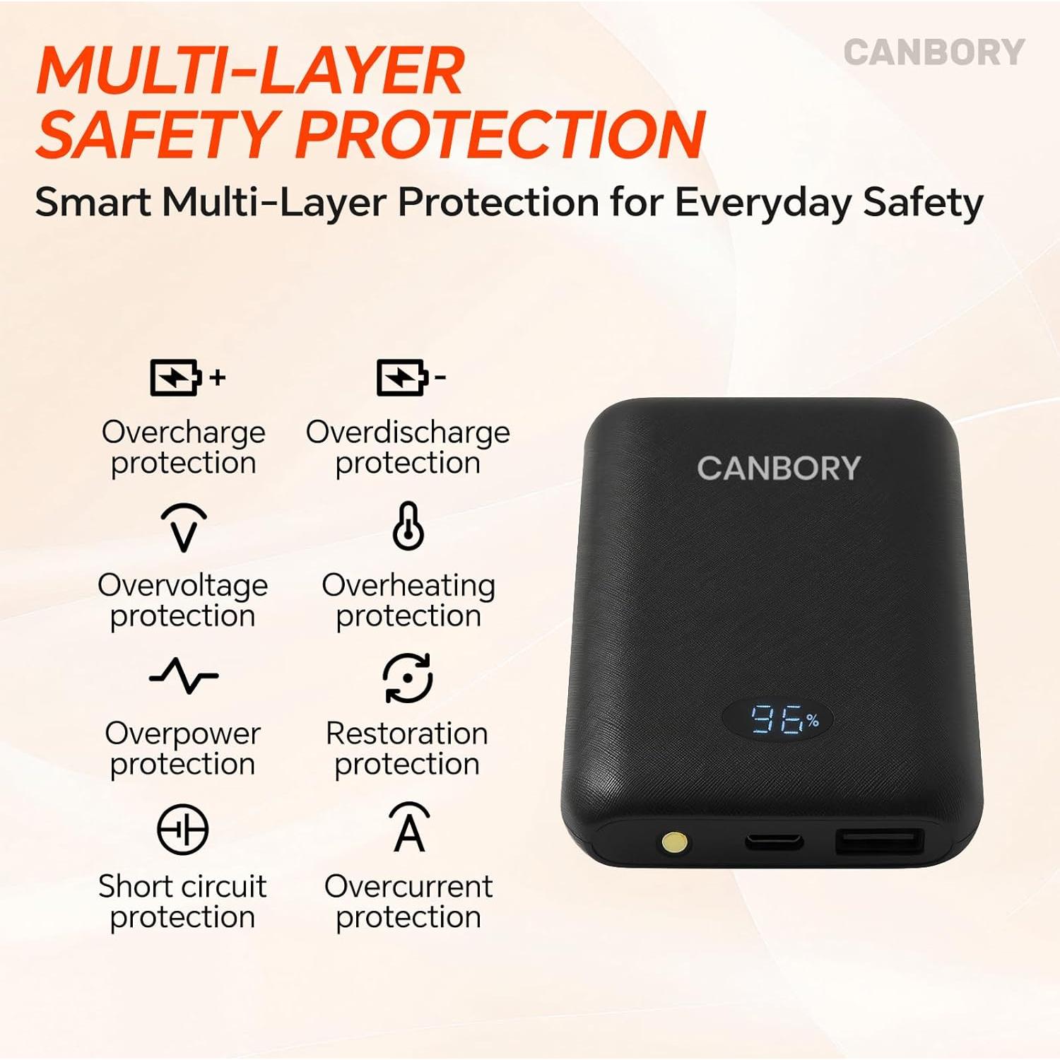 Batería Externa 10000mAh RTAX para Ropa Térmica USB-C Negro