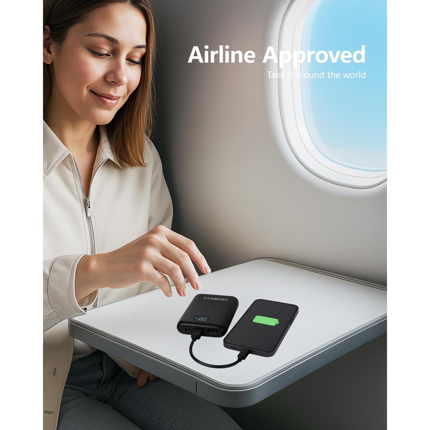 Batería Externa 10000mAh RTAX para Ropa Térmica USB-C Negro