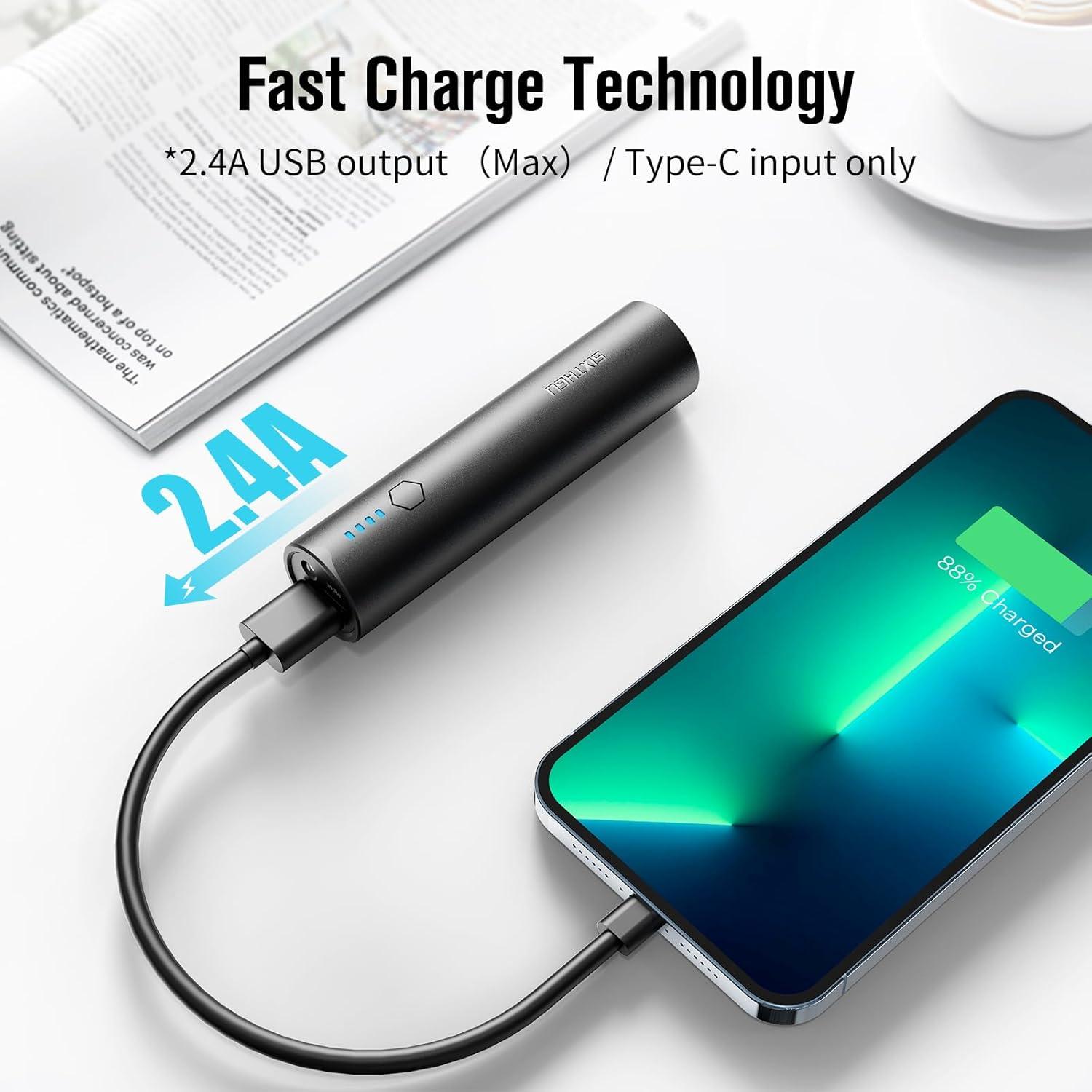 Cargador Portátil 5000mAh USB-C Doble Puerto - S03